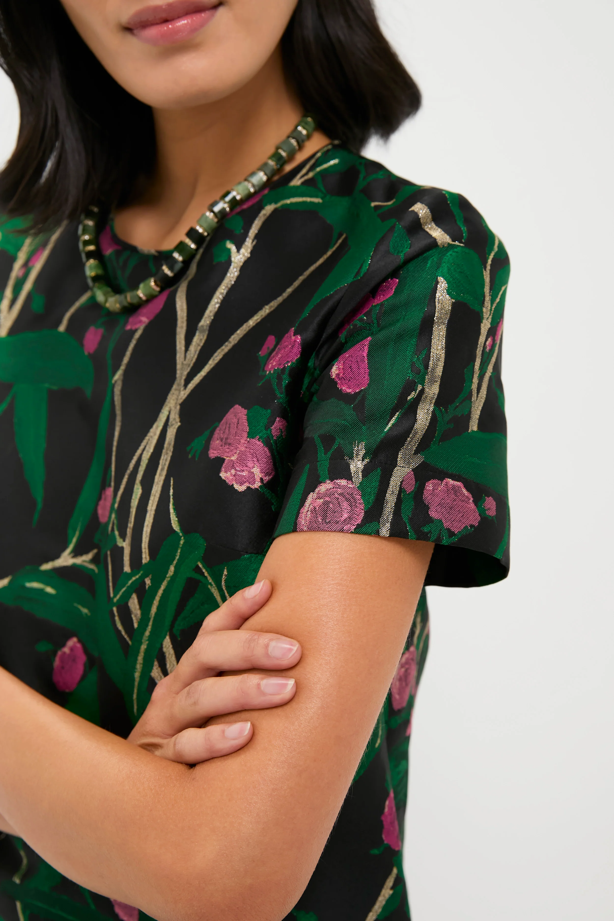 Bamboo Jacqaurd Mini Swing Dress - Image 5