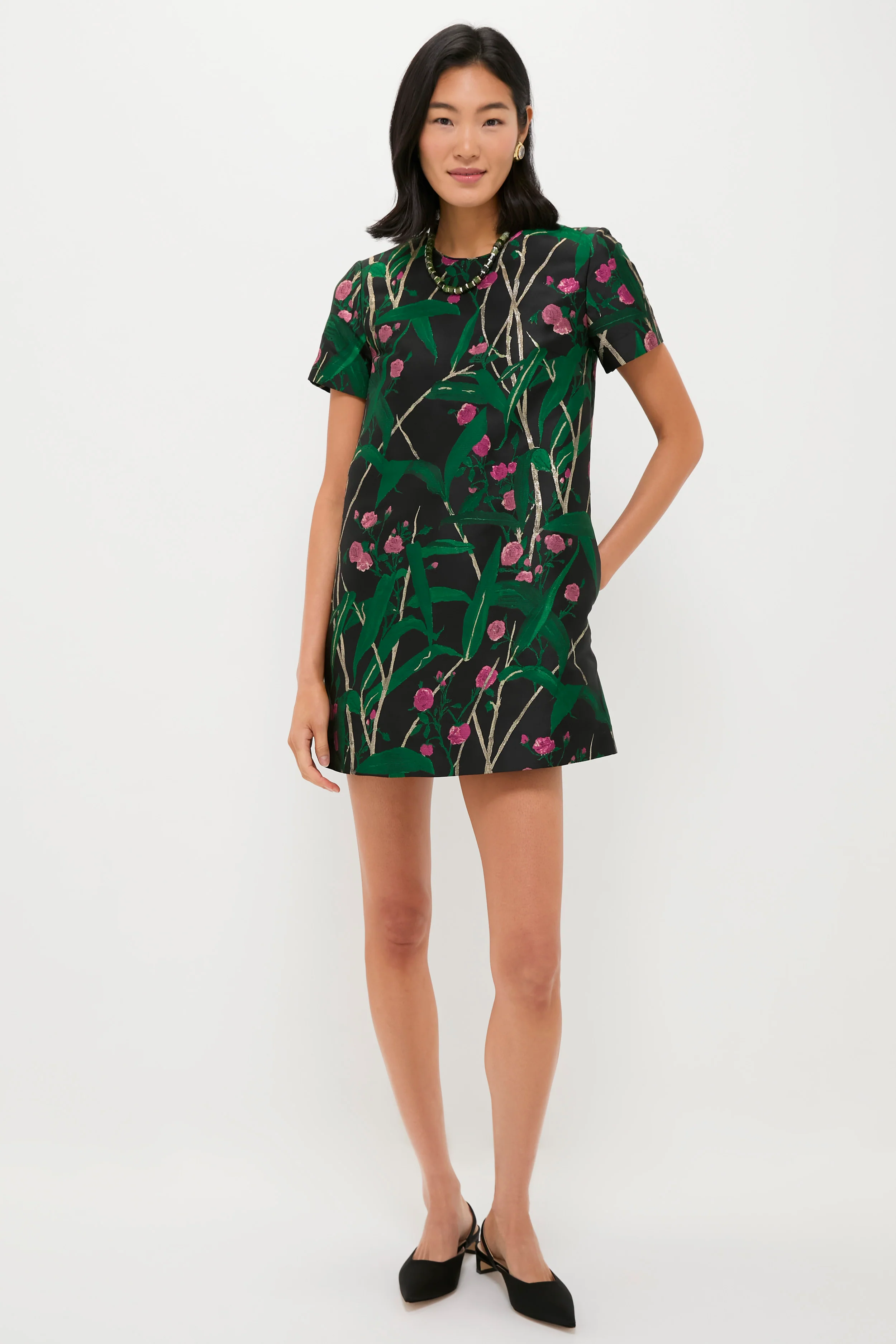Bamboo Jacqaurd Mini Swing Dress - Image 6