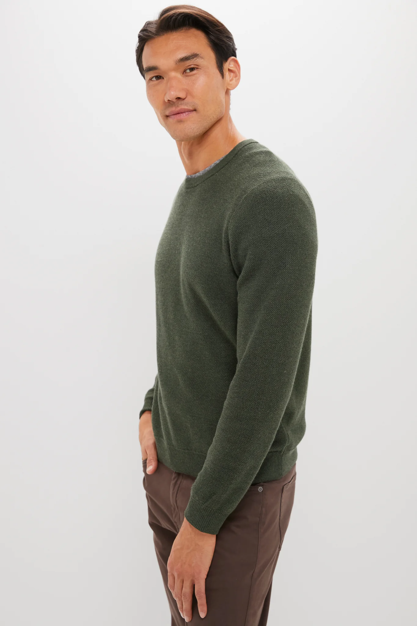 Barbour Green Sweater Tee - Image 3