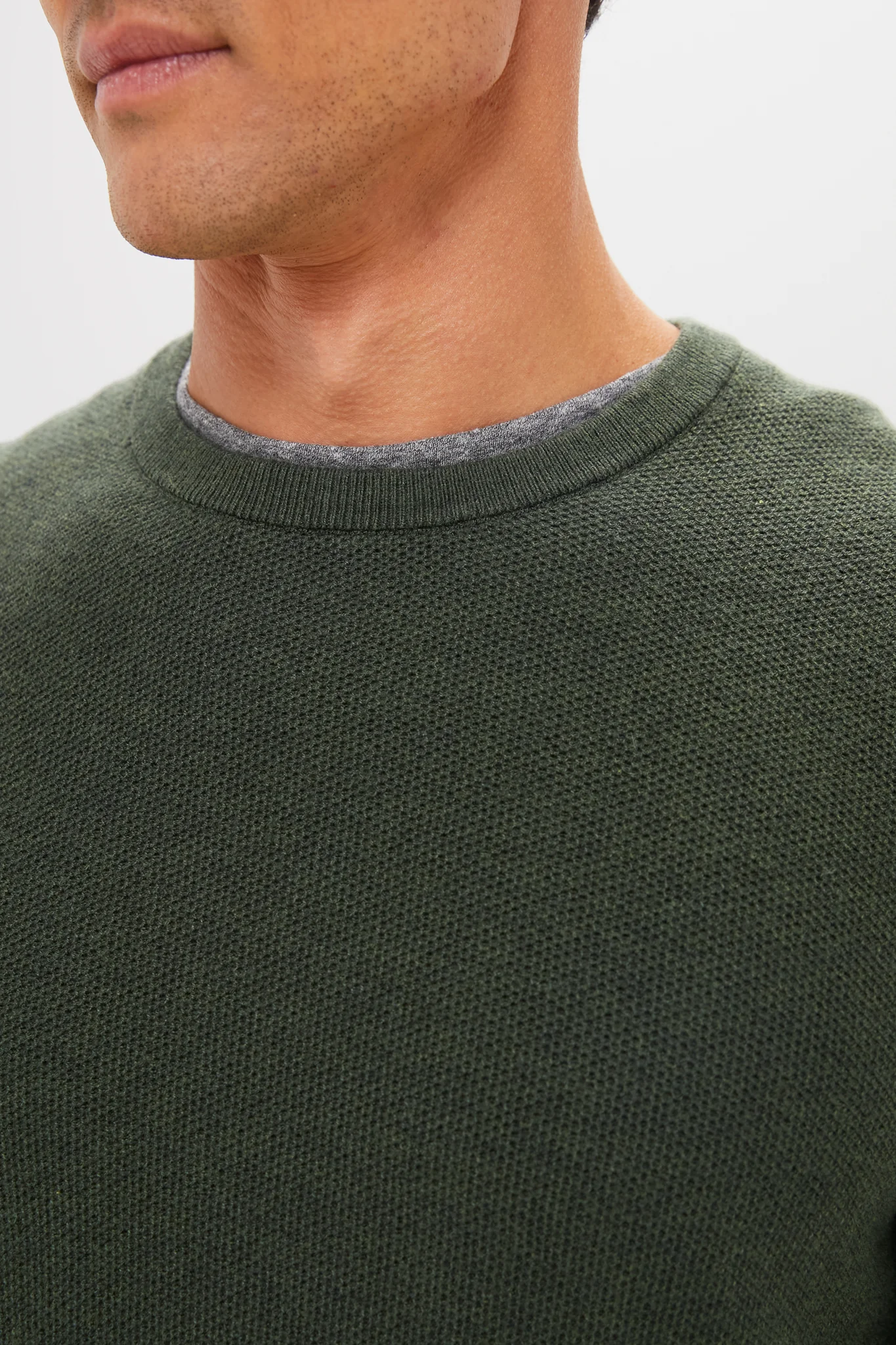 Barbour Green Sweater Tee - Image 6