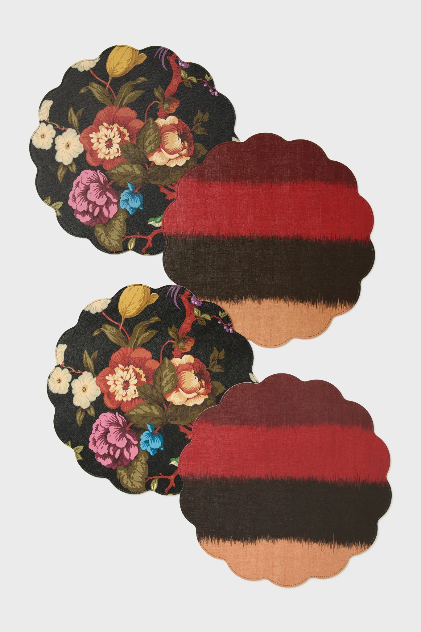 Baroque Floral Reversible Wipeable Placemats Set of 4 - Image 2