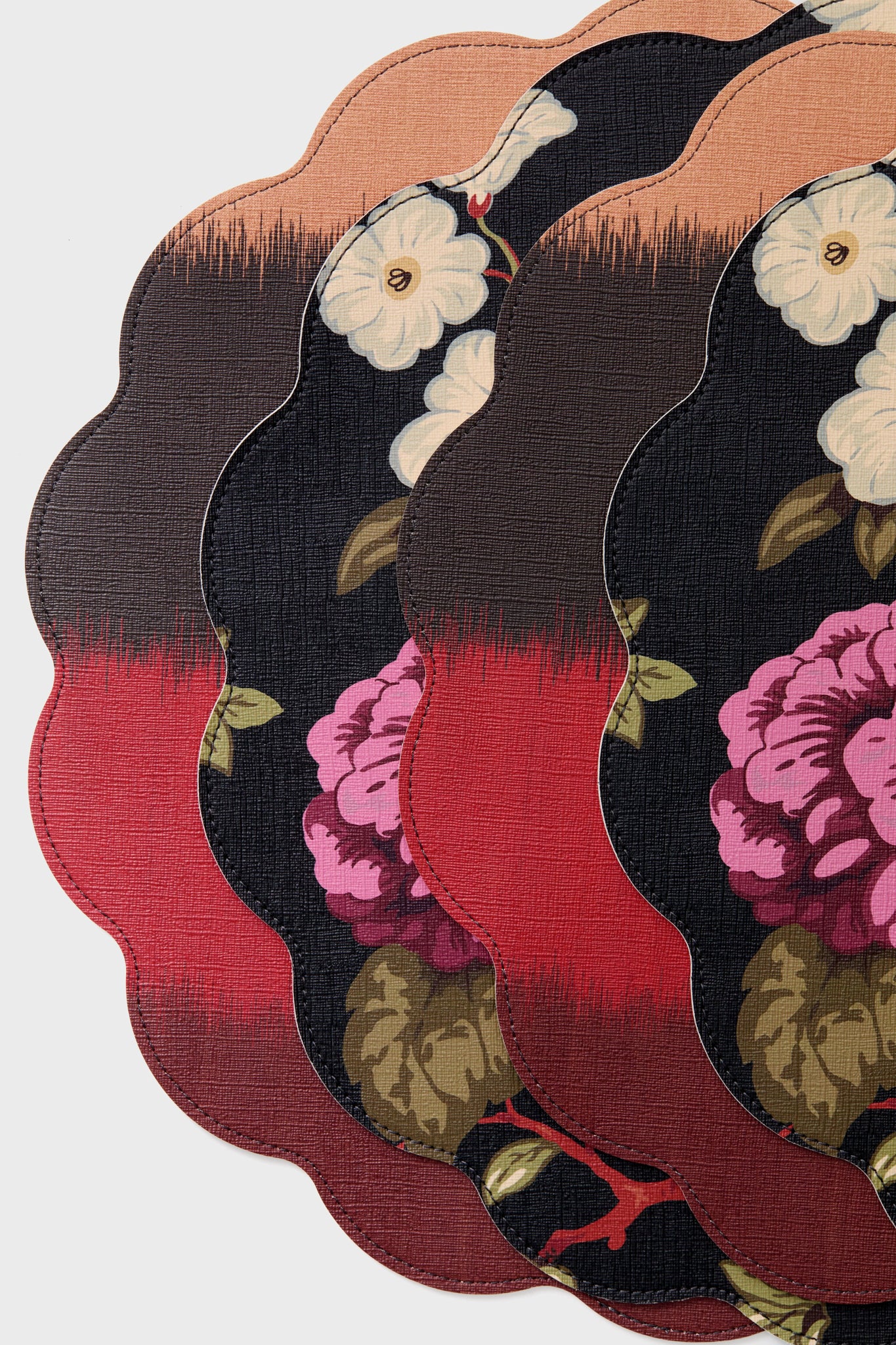 Baroque Floral Reversible Wipeable Placemats Set of 4 - Image 5