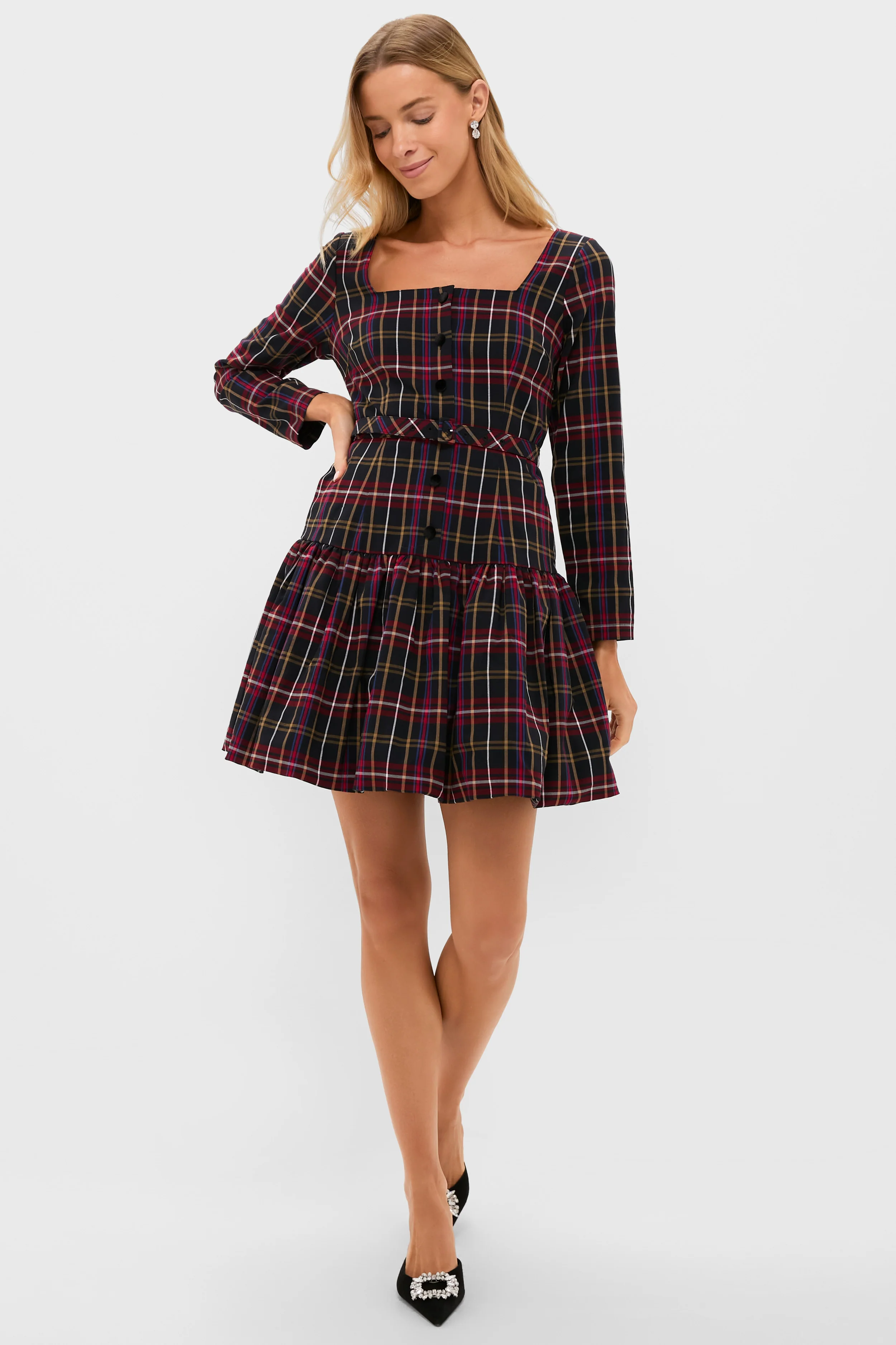 Baroque Tartan Bubble Liza Dress - Image 3