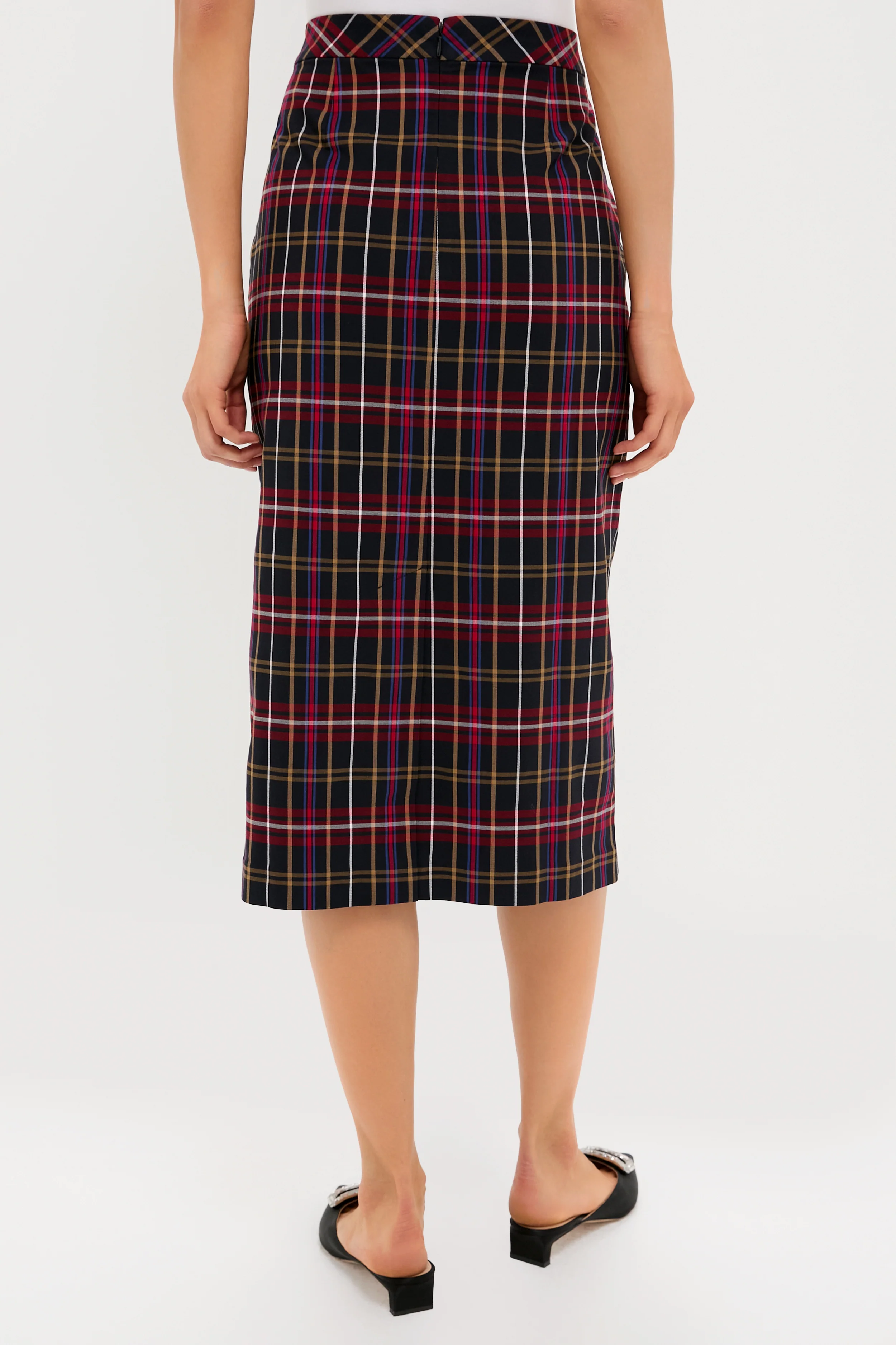 Baroque Tartan Gwyneth Midi Skirt - Image 4