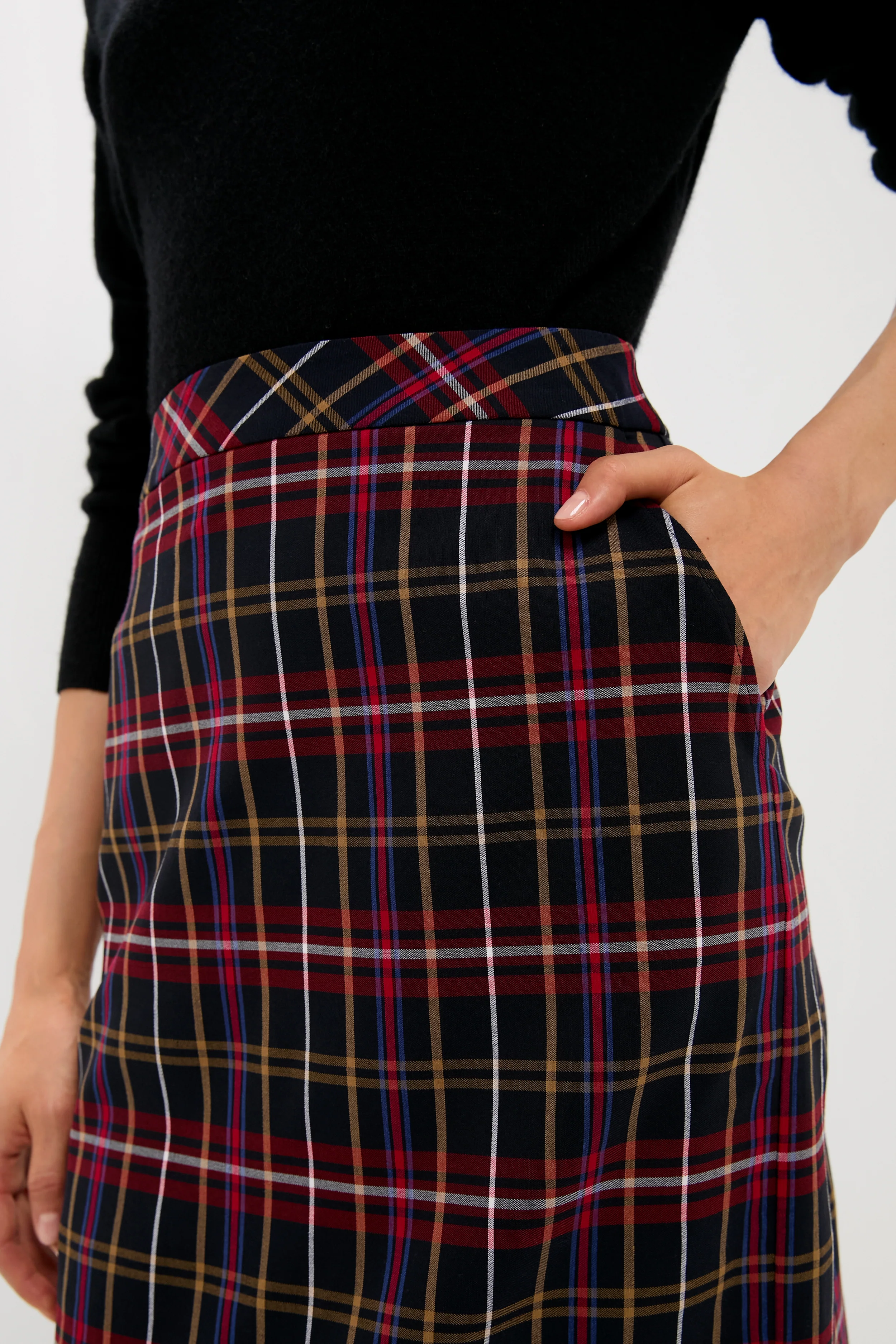 Baroque Tartan Gwyneth Midi Skirt - Image 5