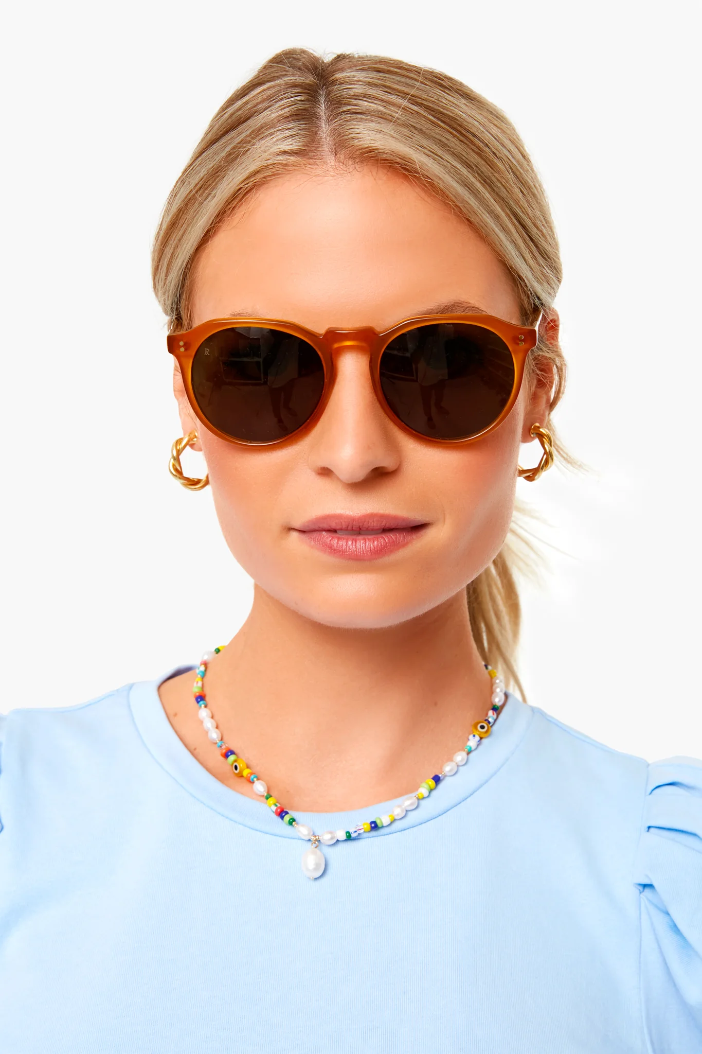 Beaded Multi Pearl Drop Necklace - Image 2