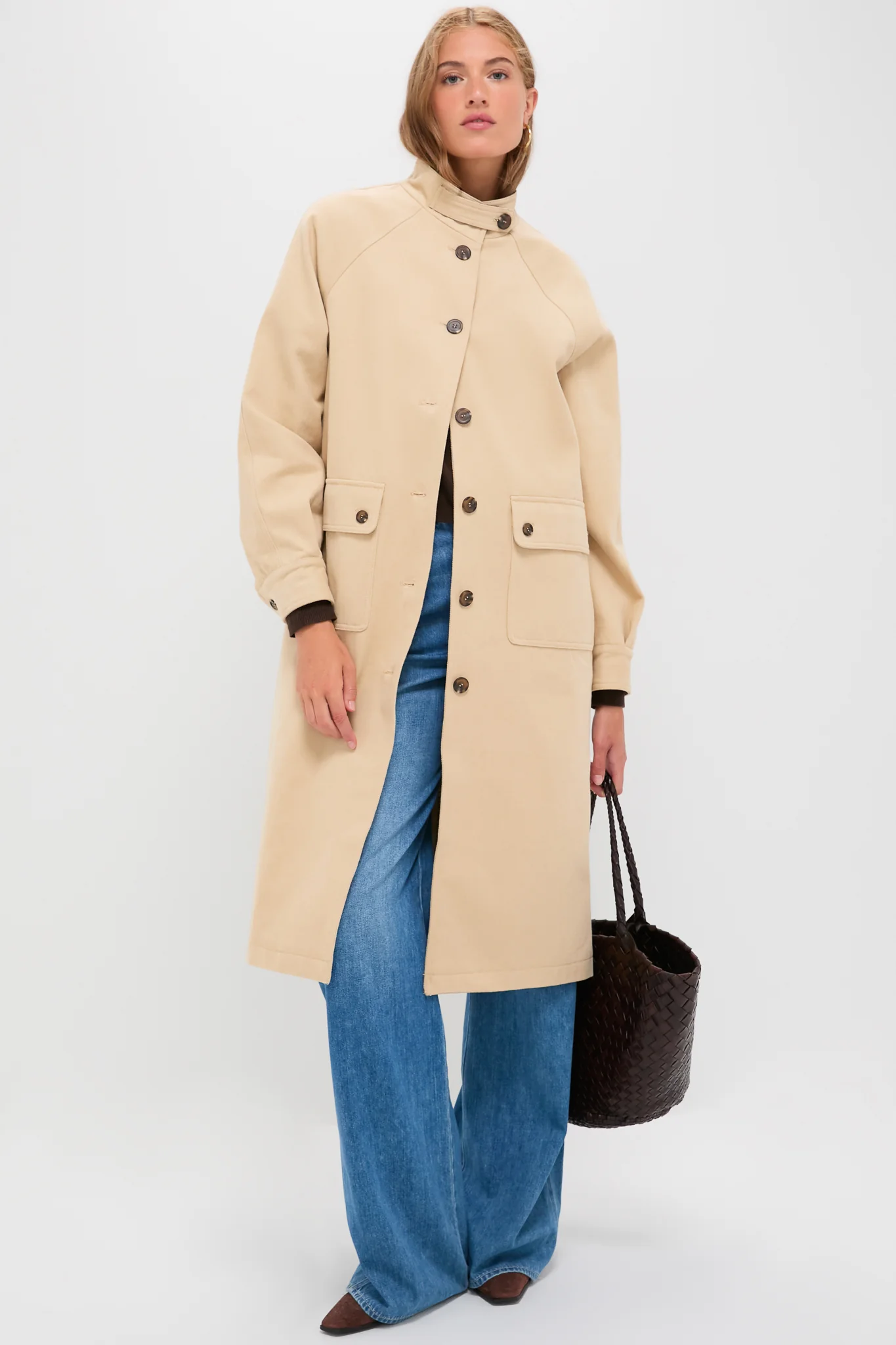 Beige and Navy Oakley Coat - Image 2