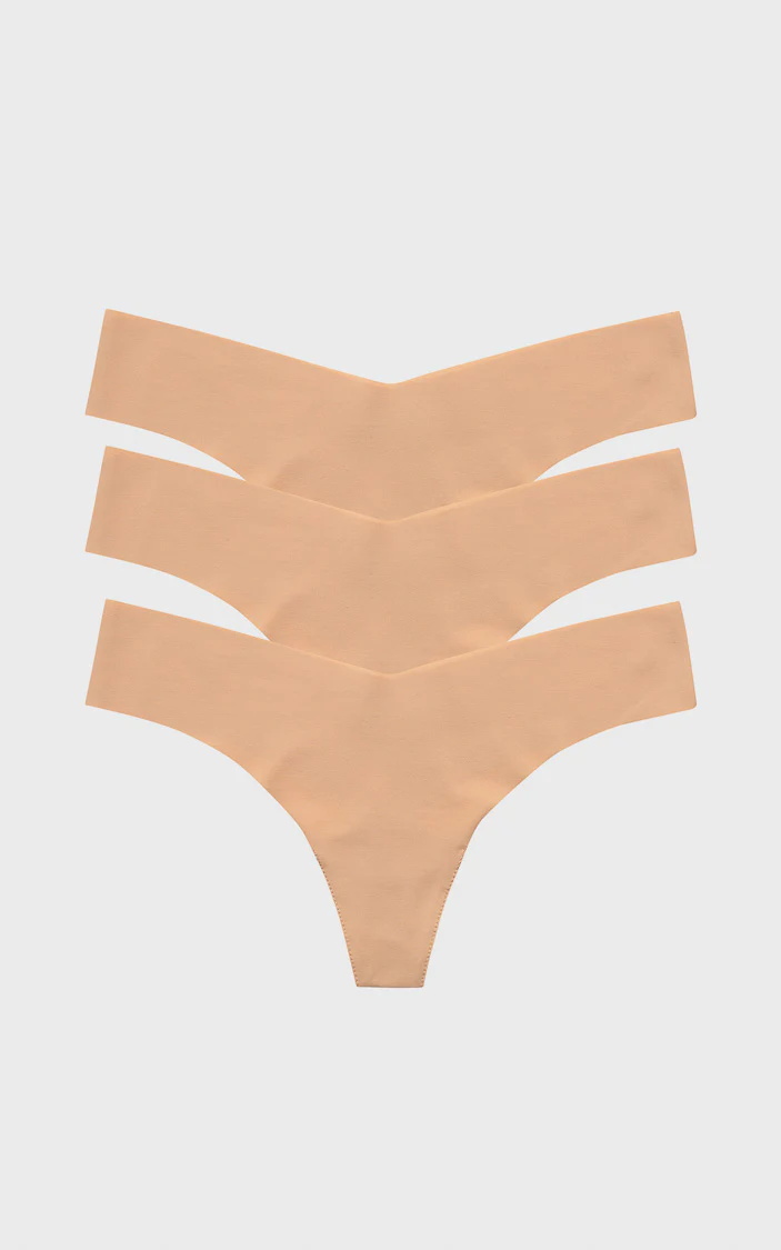 Beige Classic Thong 3 Pack - Image 2