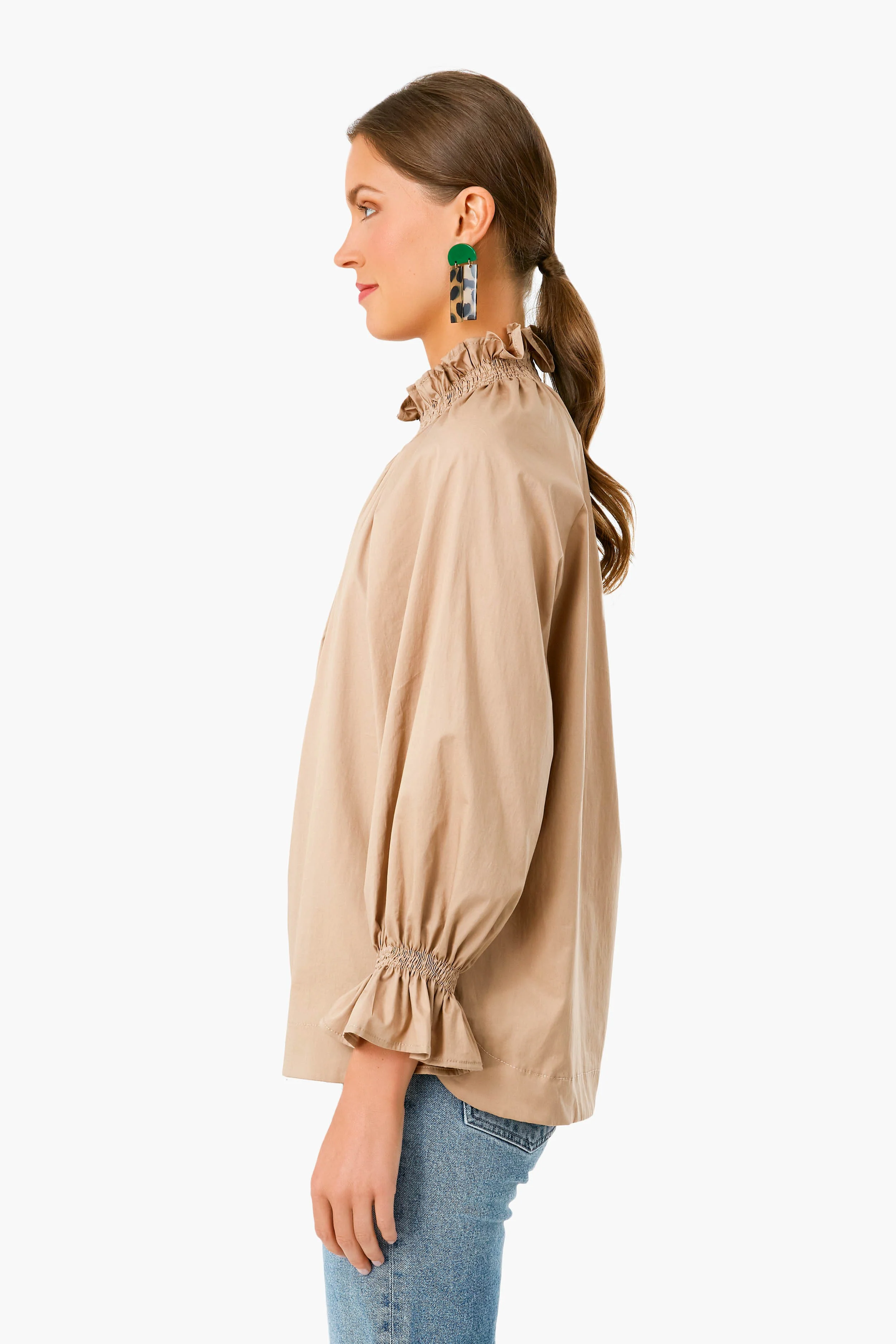 Beige Franka Long Sleeve Top - Image 3