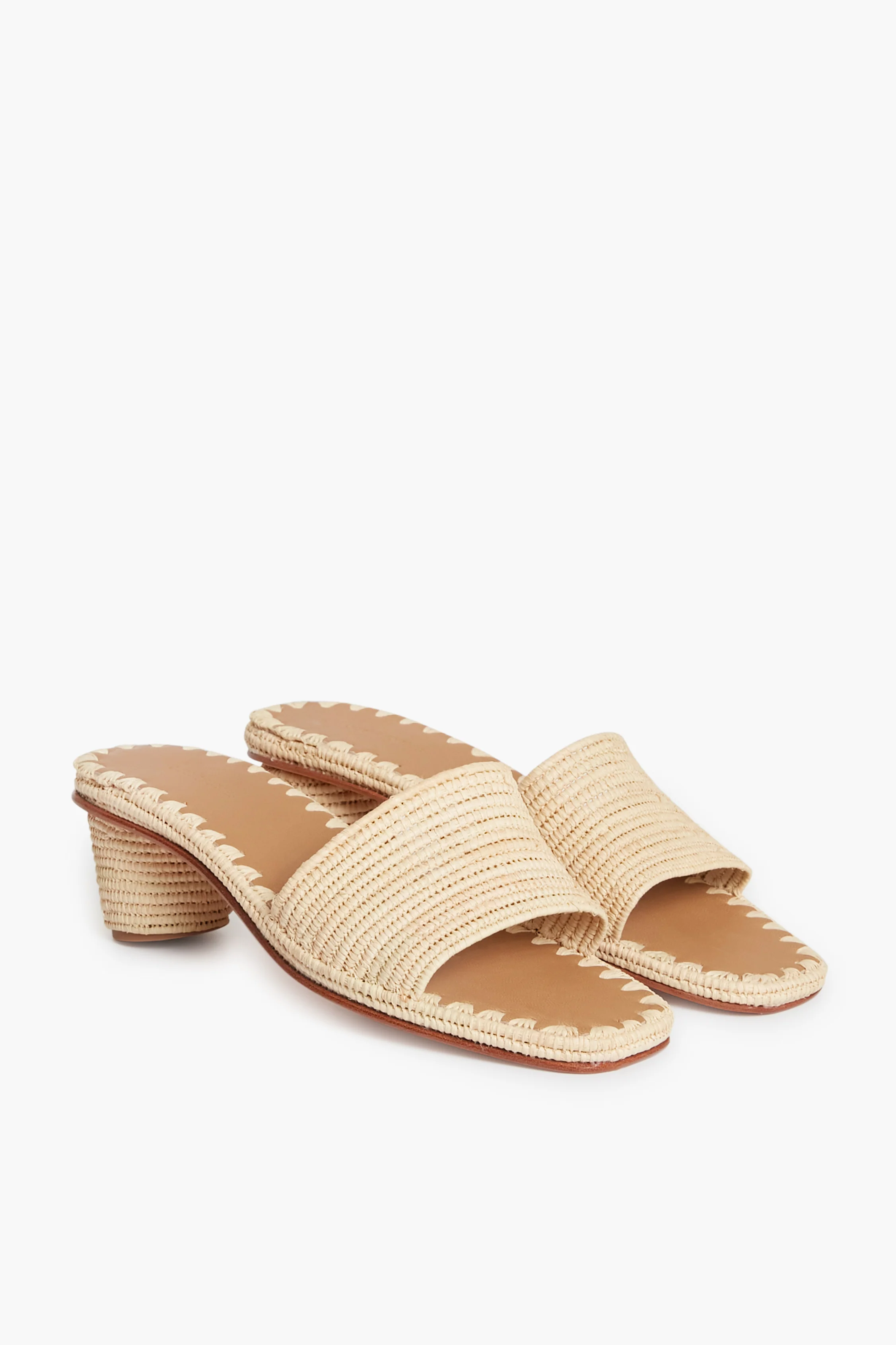 Beige Natural Raffia Bou Heels - Image 4