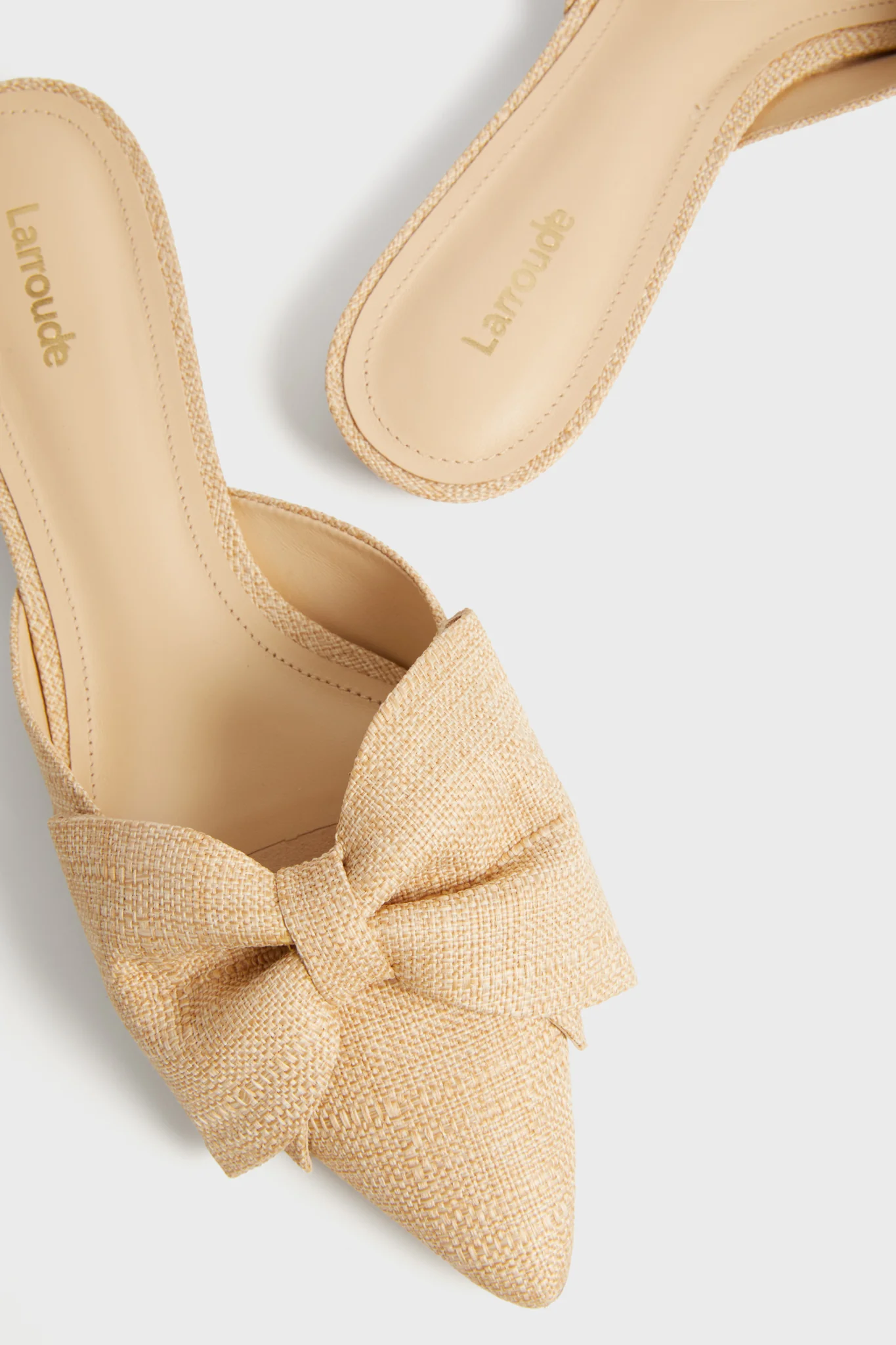 Beige Raffia Elle Flats - Image 5
