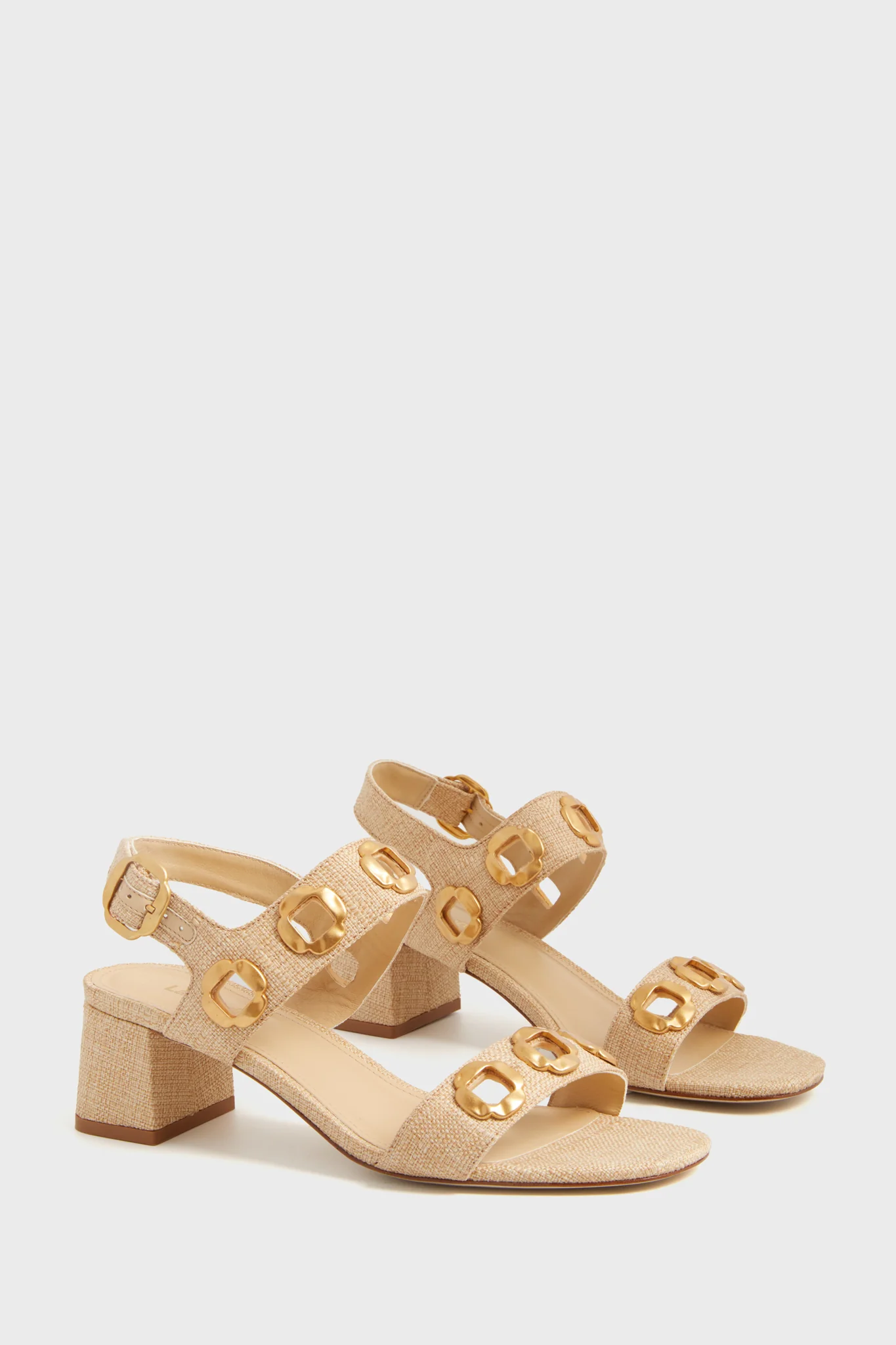 Beige Raffia Milan Sandals - Image 4