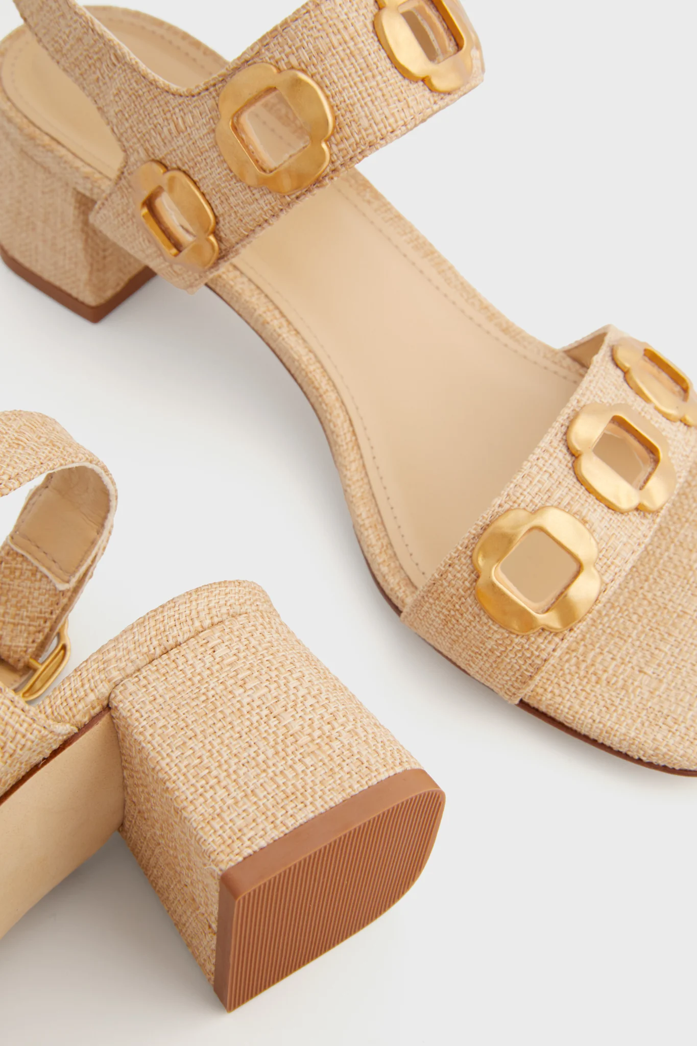 Beige Raffia Milan Sandals - Image 5