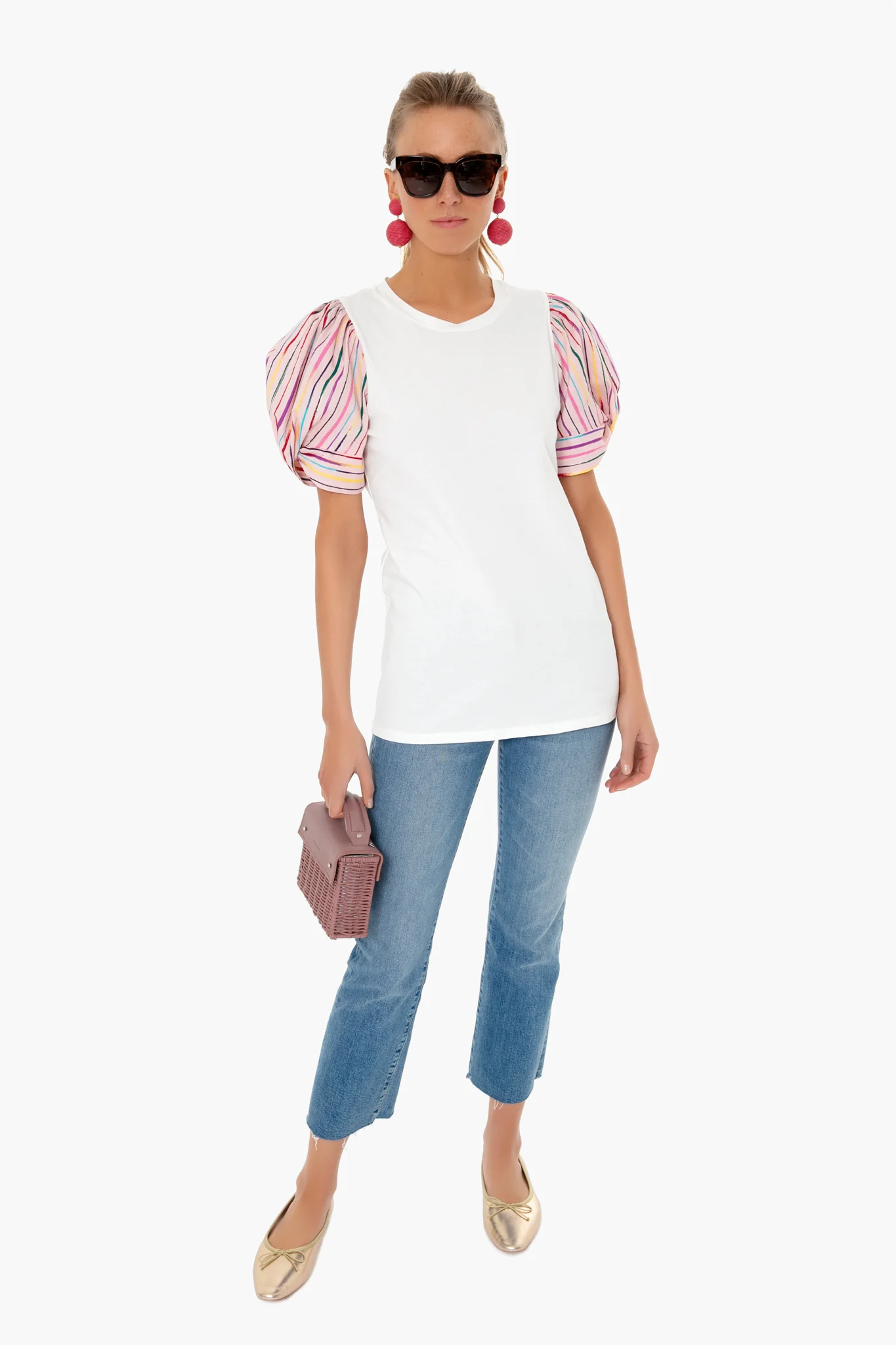 Bermuda Pink Sorbet Printed Sleeve Top - Image 2