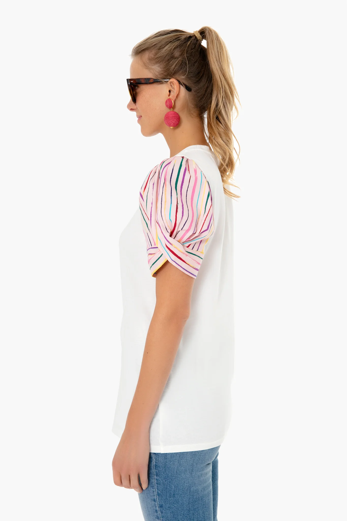 Bermuda Pink Sorbet Printed Sleeve Top - Image 3