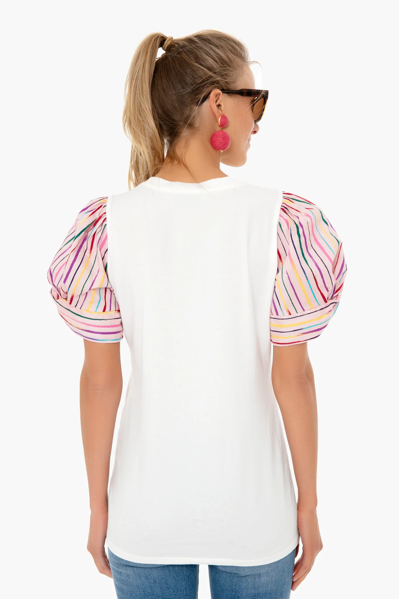 Bermuda Pink Sorbet Printed Sleeve Top - Image 4