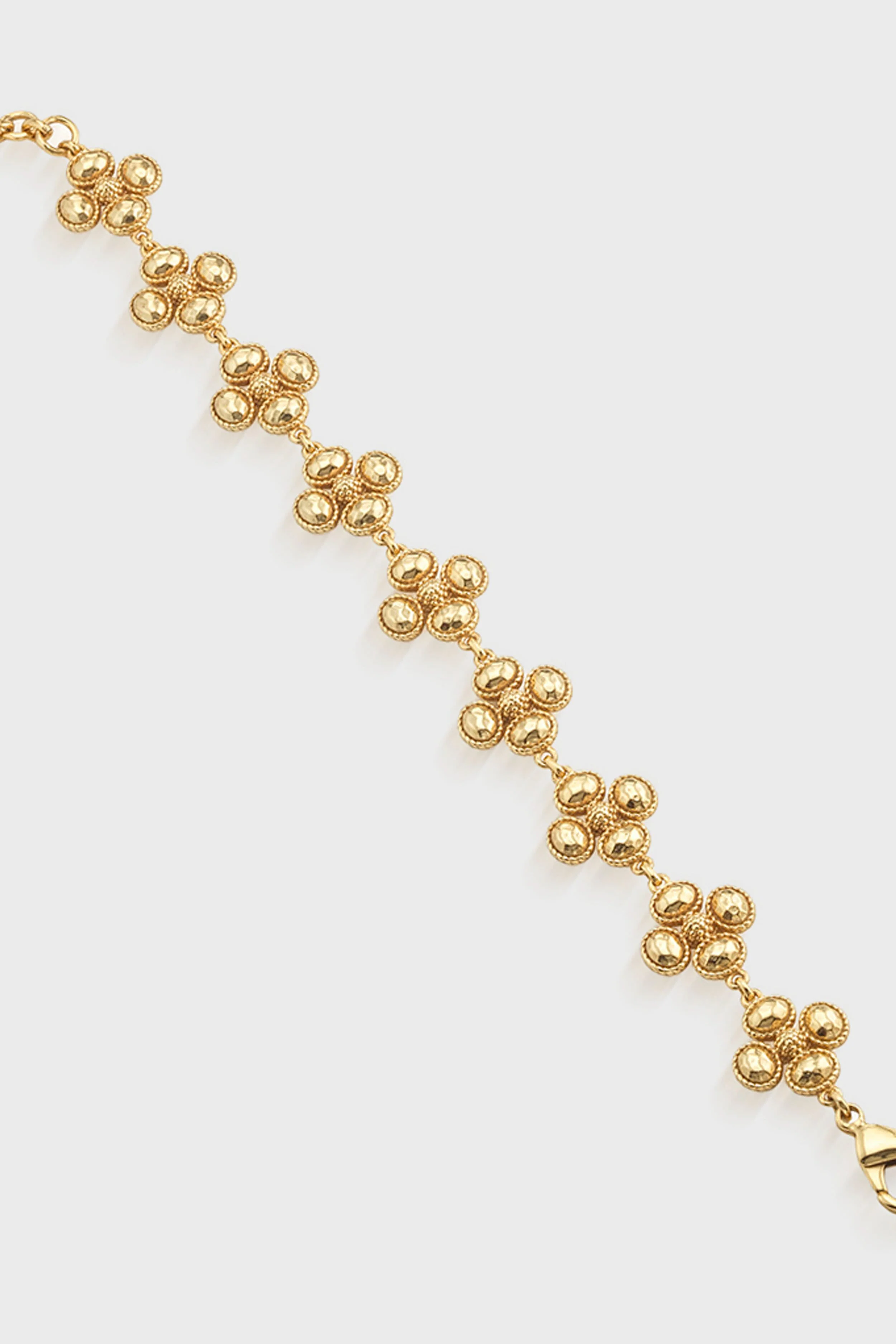Berry Clover Linear Bracelet, 7"+2" - Gold - Image 4