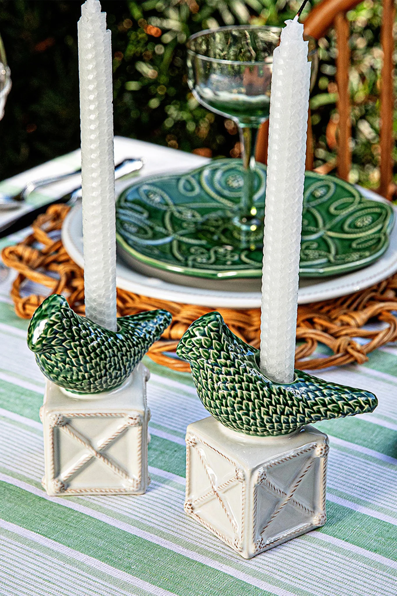 Berry & Thread Bird Topiary Candlestick Set/2 - Image 2