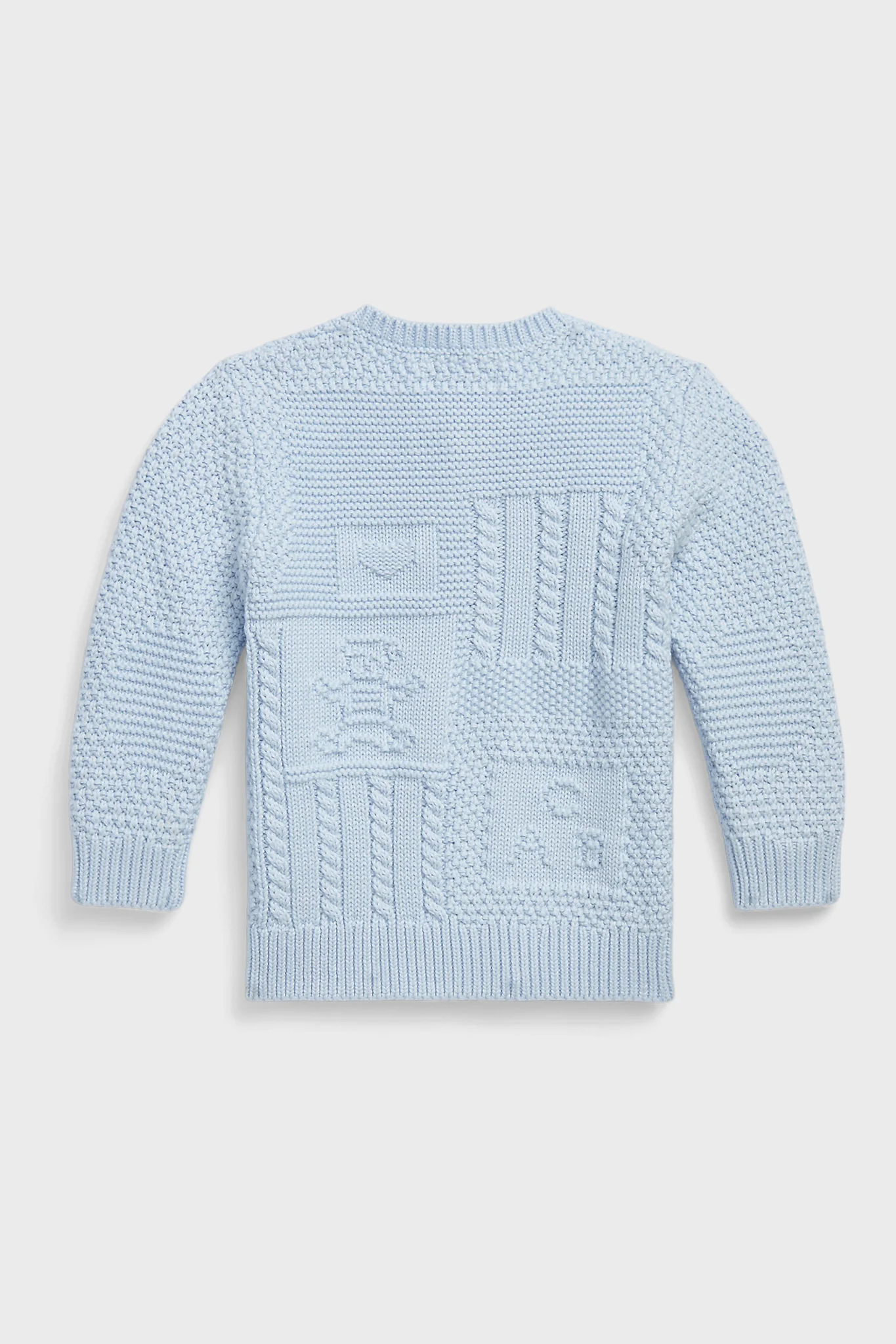 Beryl Blue Long-Sleeve Organic Cotton Novelty Bear Cardigan - Image 2