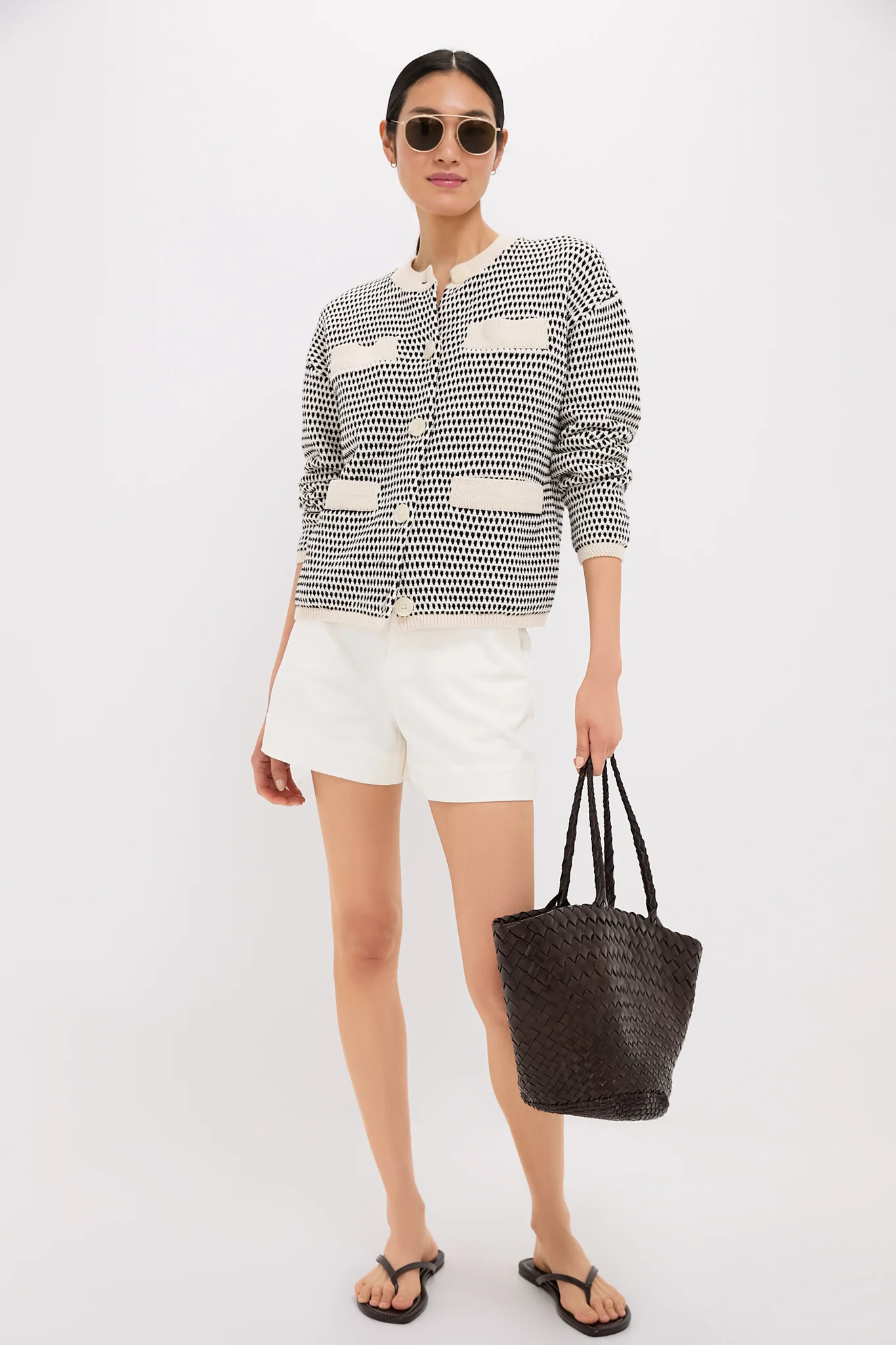 Birch Multi Stitch Tidewell Textured Knit Jacket - Image 2