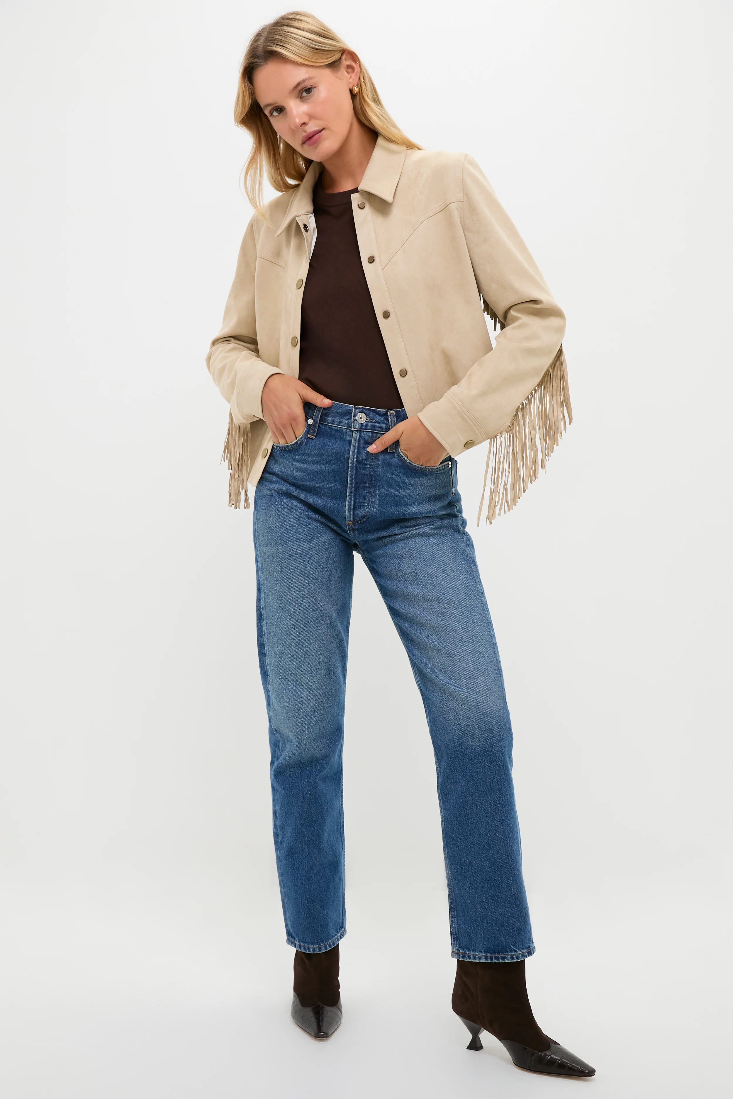 Biscotti Faux Suede Fringe Lauren Jacket - Image 6