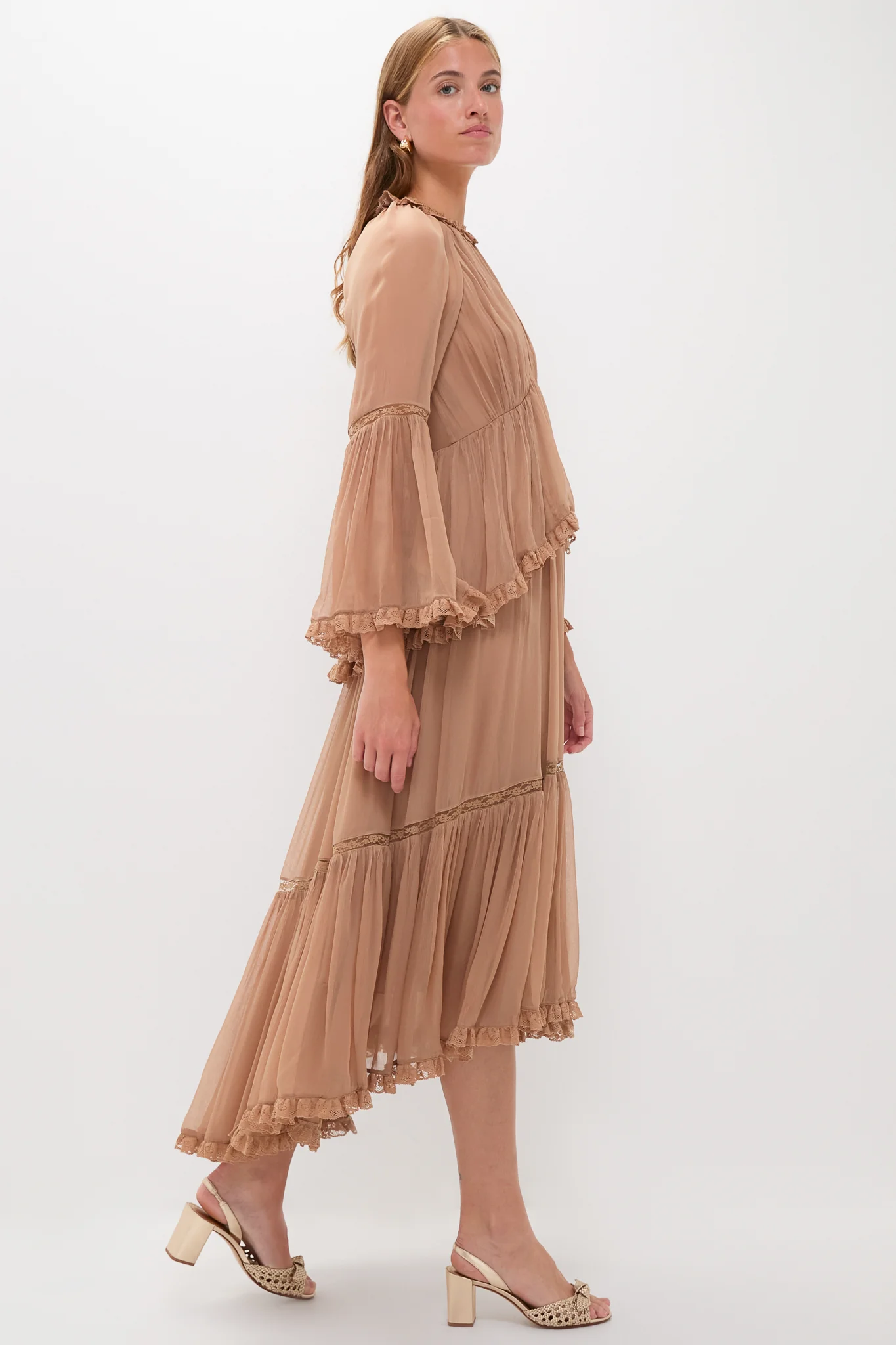 Biscuit Hypnotic Peplum Flutter Dress - Image 3