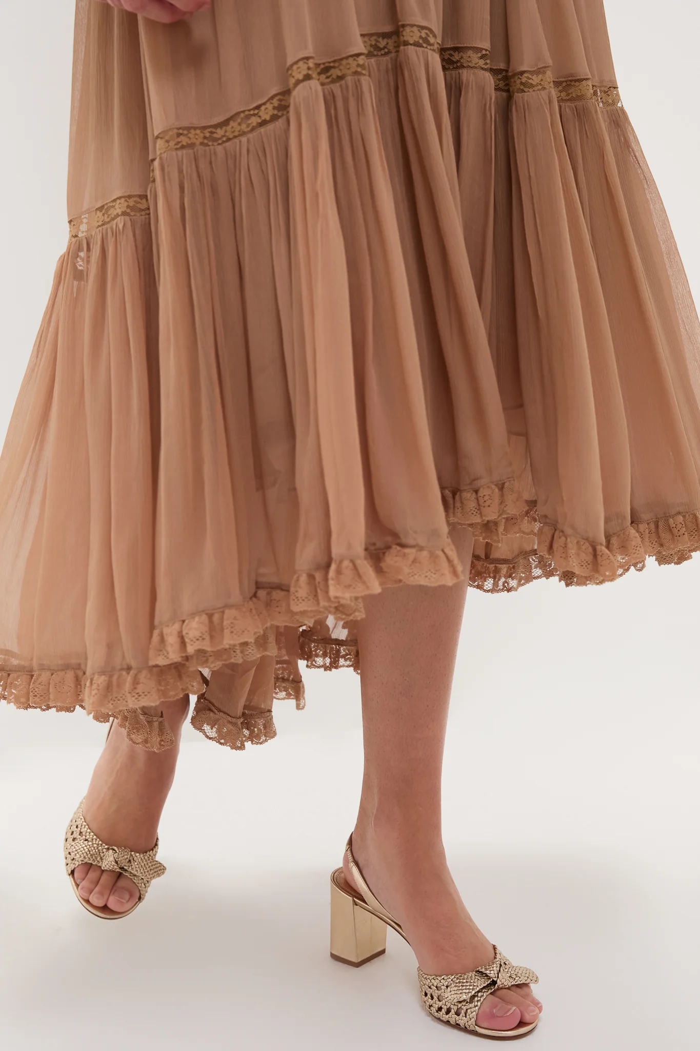 Biscuit Hypnotic Peplum Flutter Dress - Image 6
