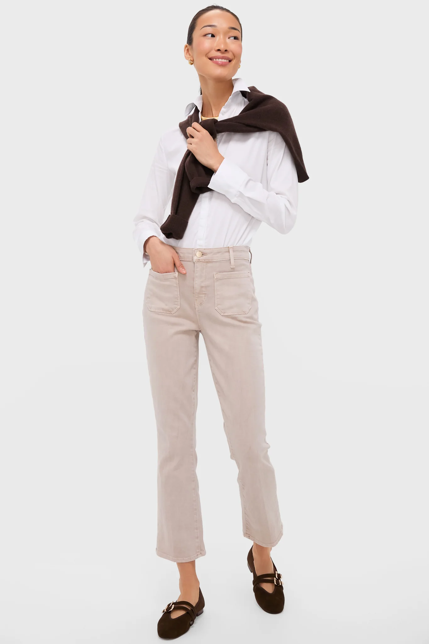 Biscuit Noya High Rise Patch Pocket Slim Flare - Image 2