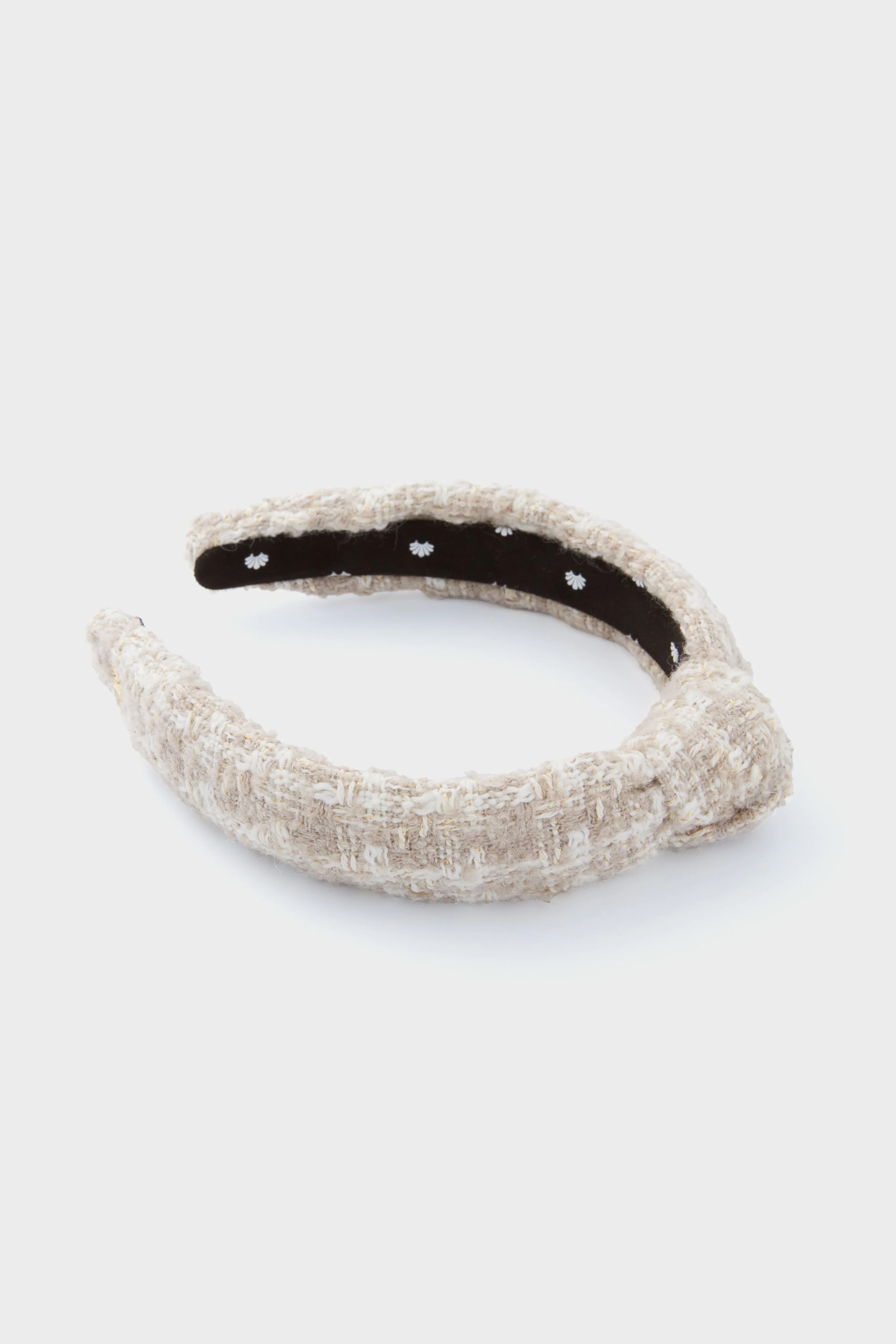 Bisque Tweed Slim Knotted Headband - Image 4