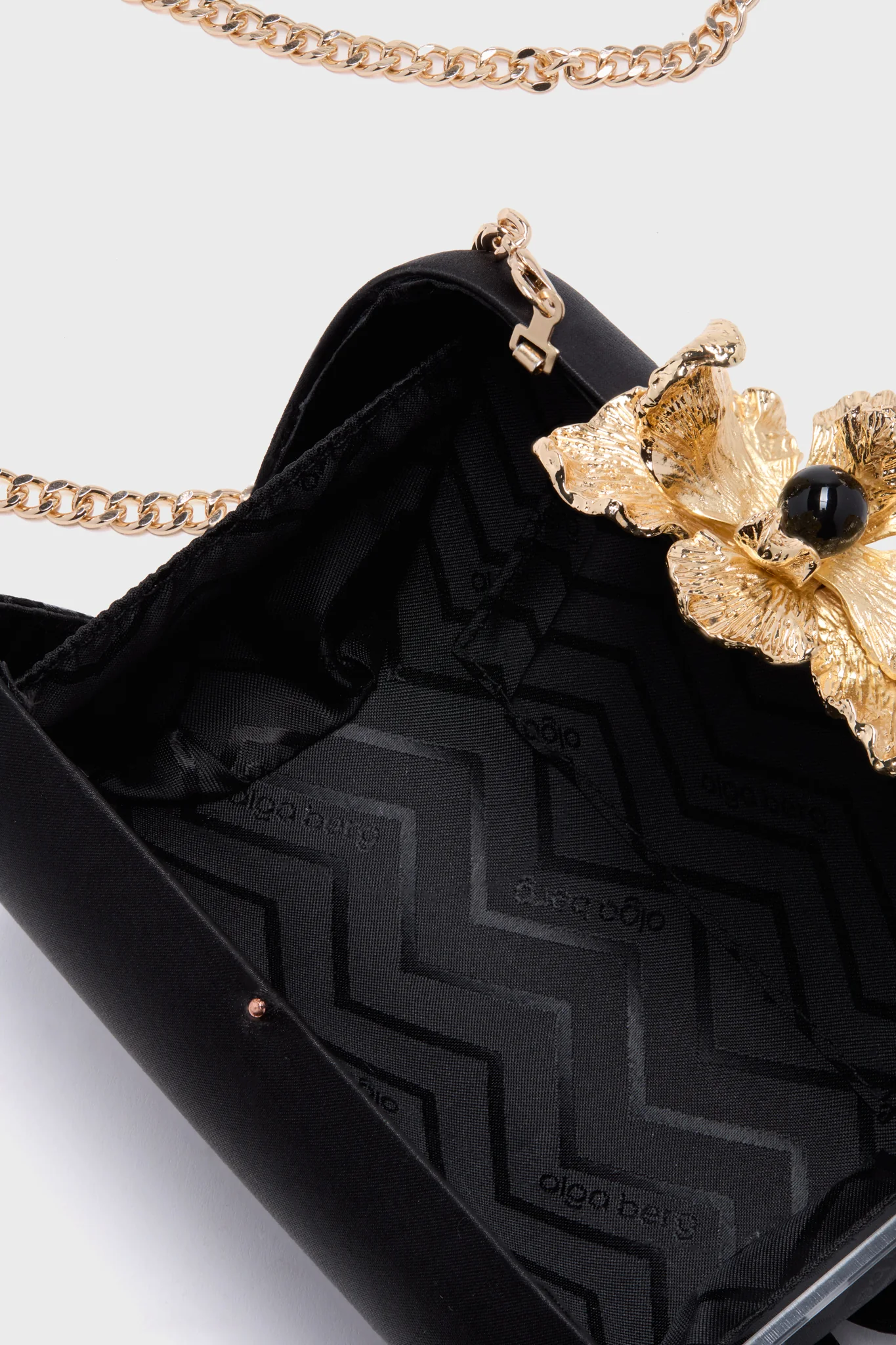 Black Adele Orchid Lock Clutch - Image 6