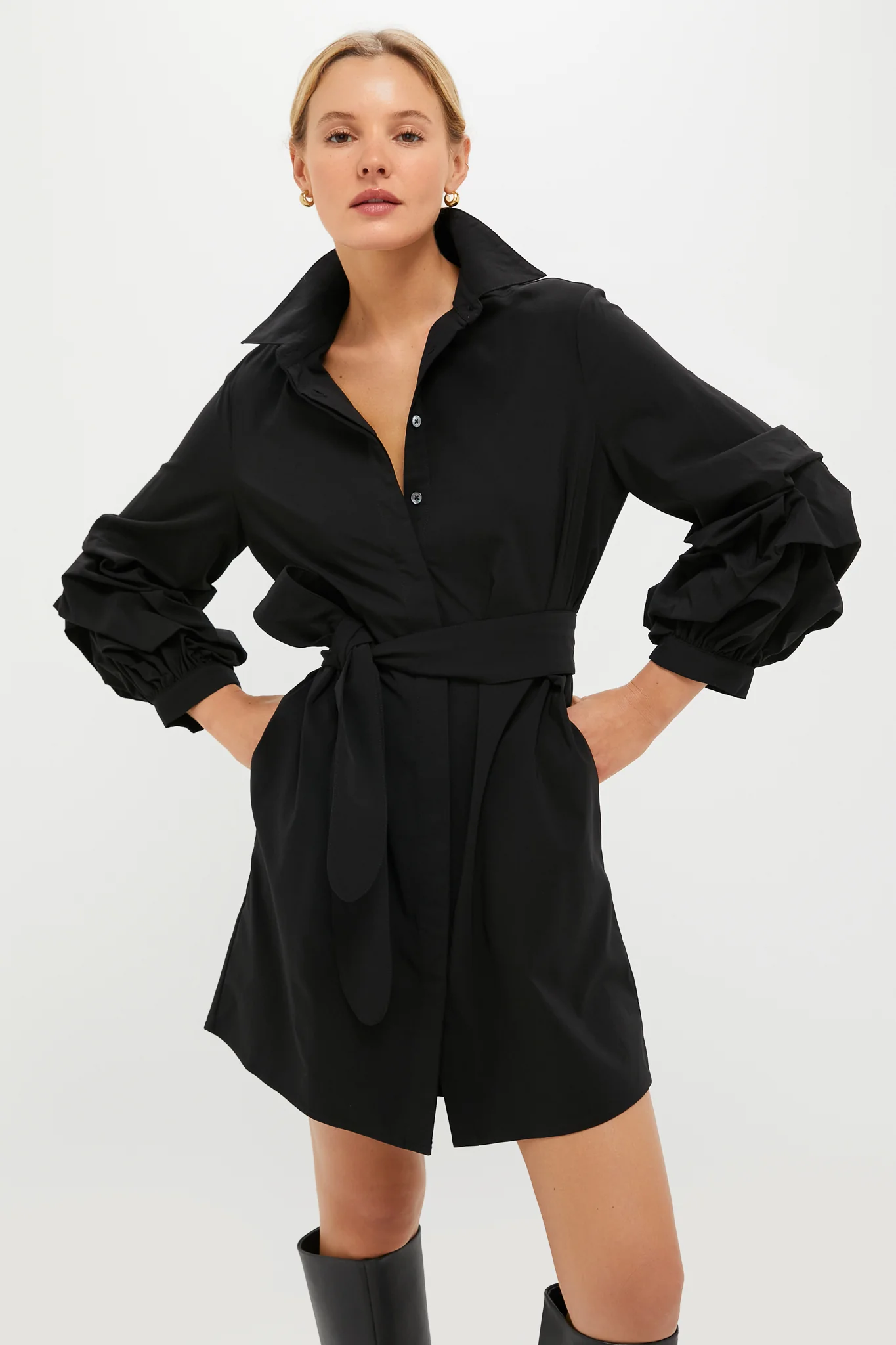 Black Alessia Mini Dress - Image 3