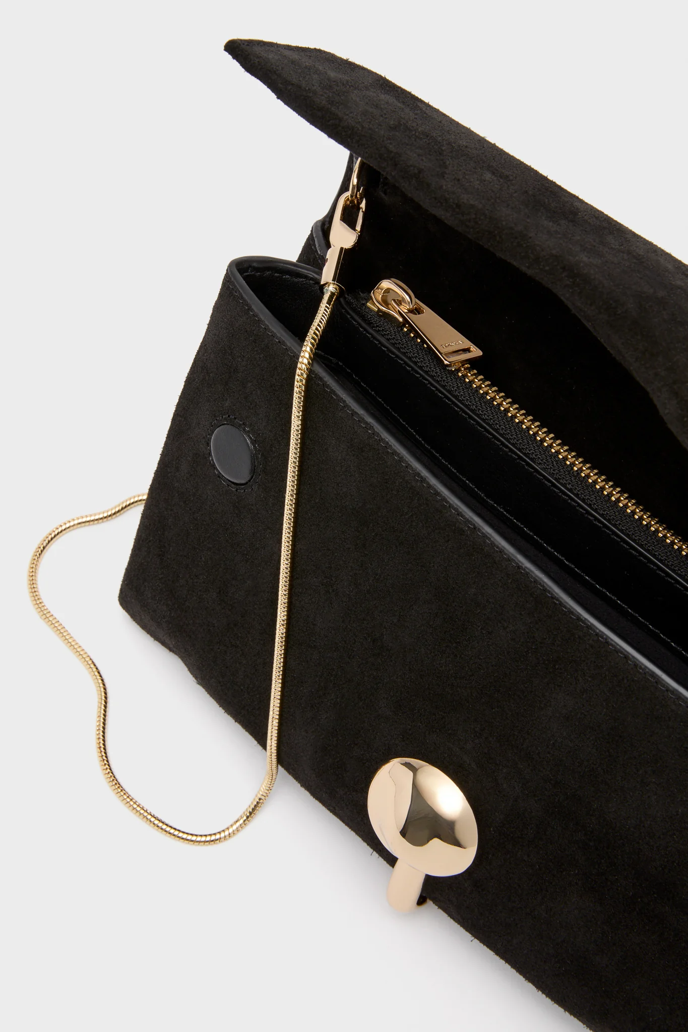 Black Amaya Suede Clutch - Image 6