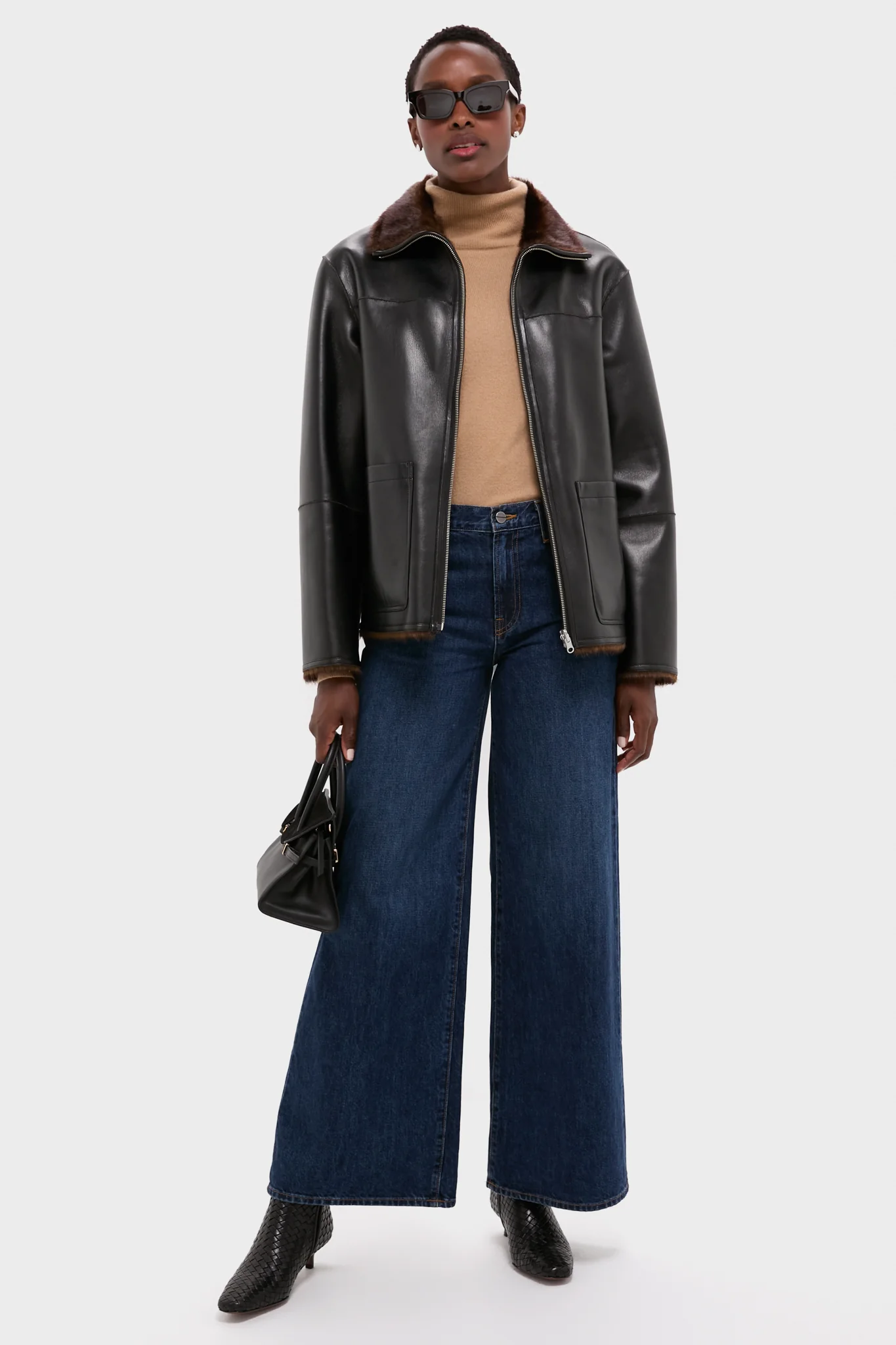 Black and Brown Reversible Brella Jacket - Image 3