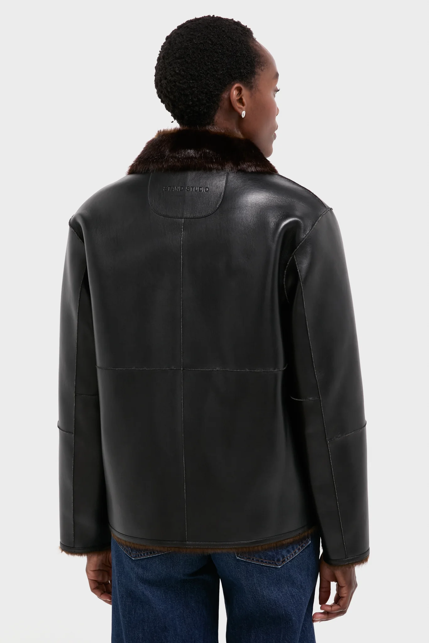 Black and Brown Reversible Brella Jacket - Image 4