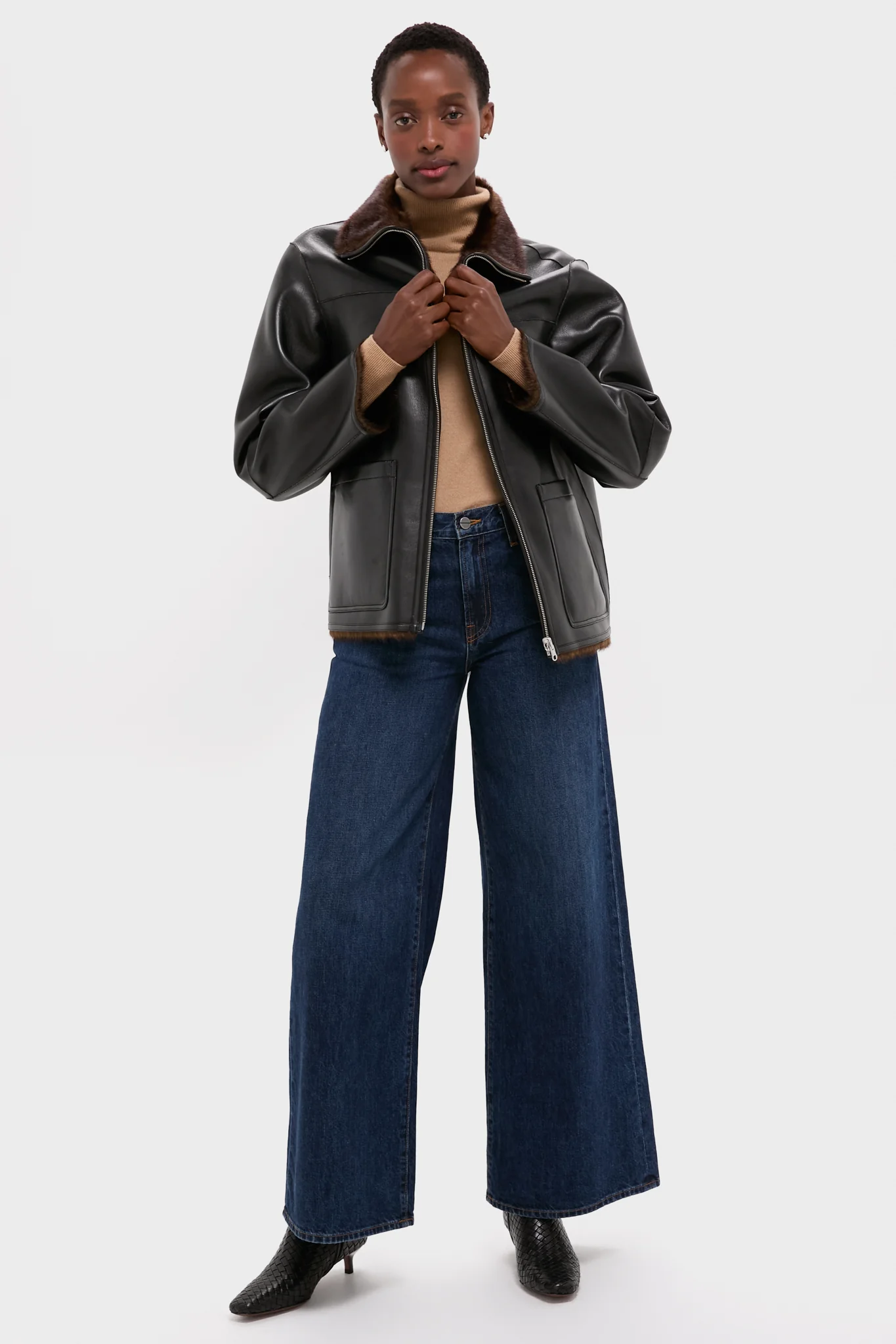 Black and Brown Reversible Brella Jacket - Image 6