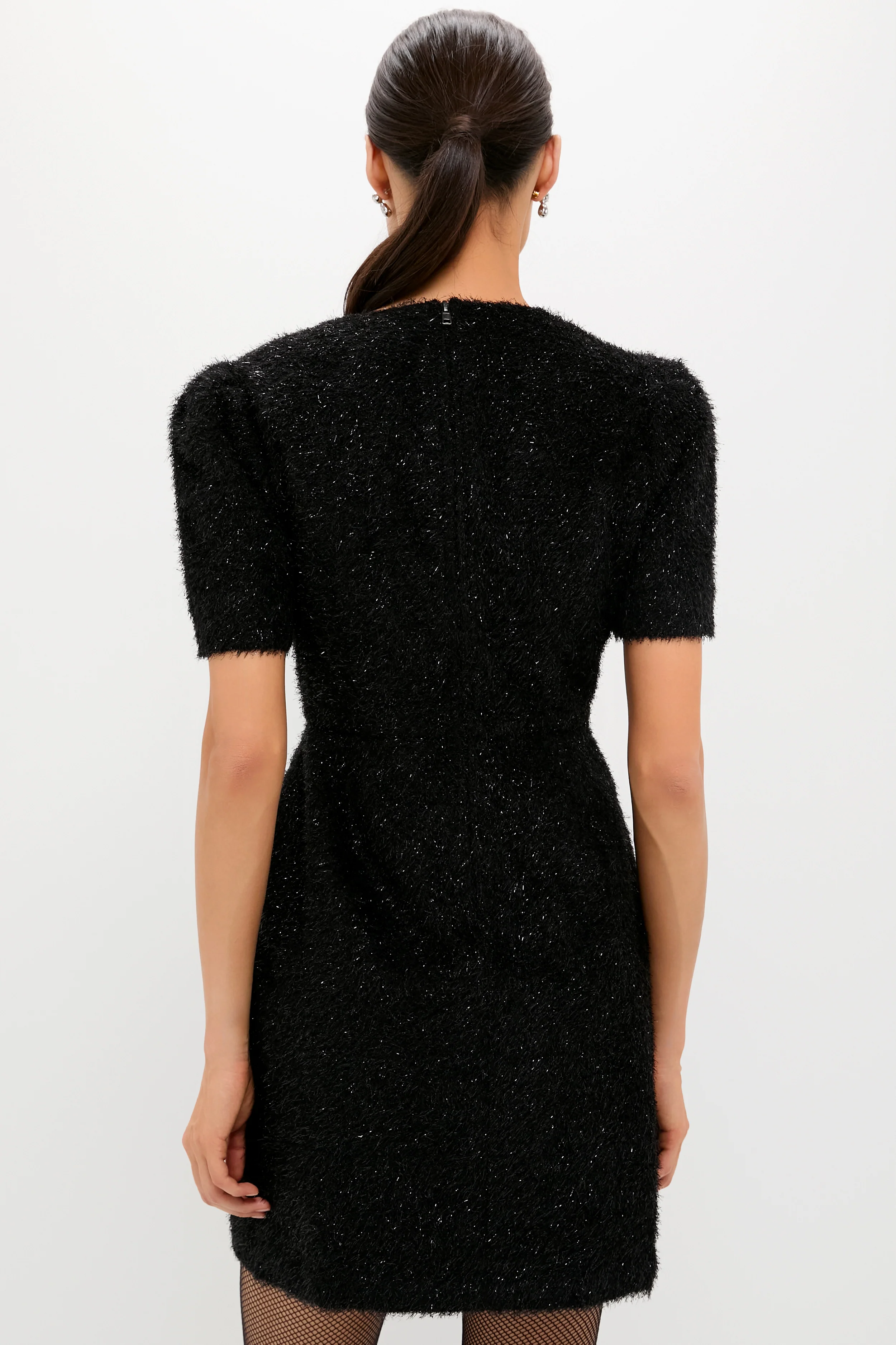 Black and Silver Tinsel Corrine Dress - Image 4