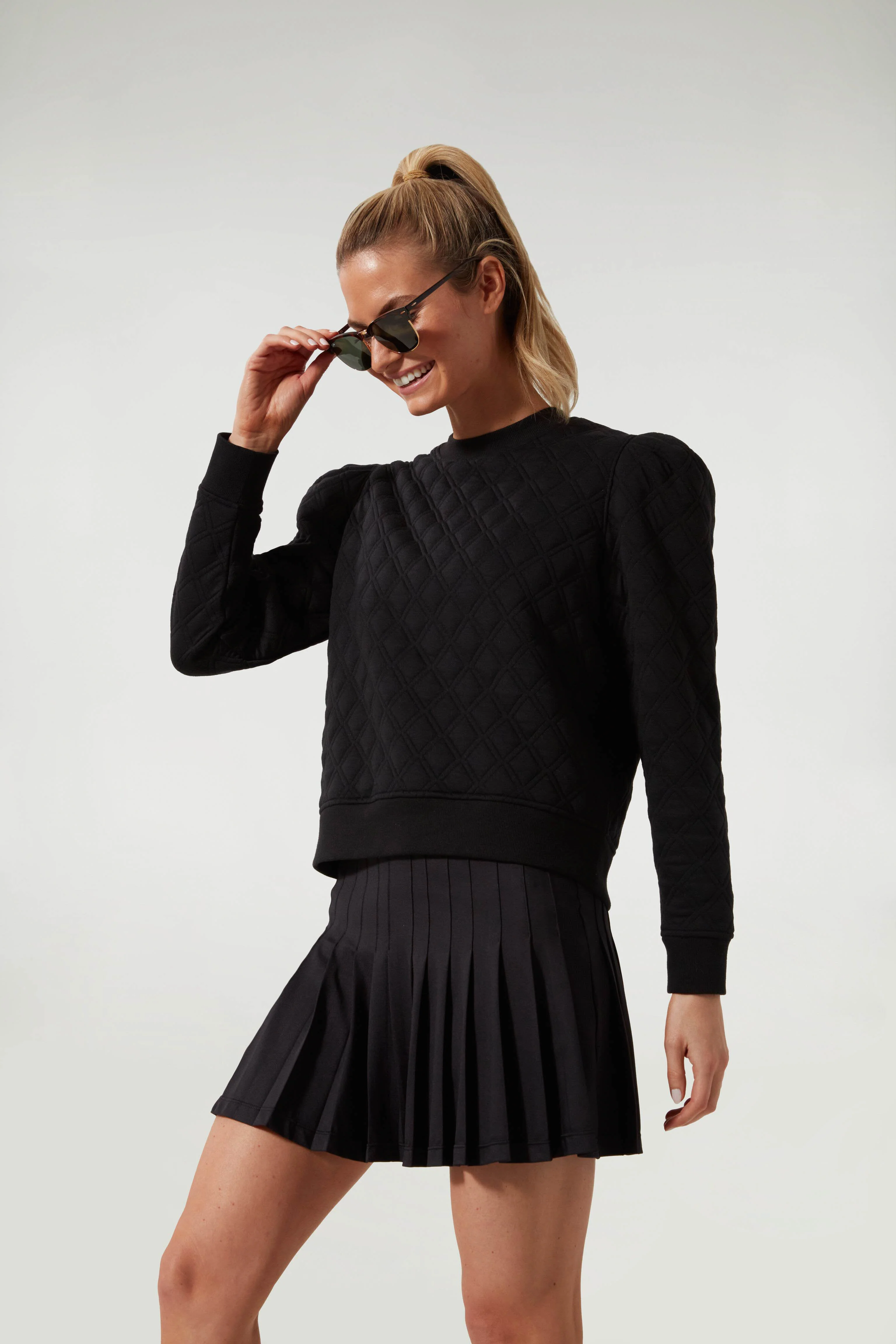 Black and White 15 Inch Williams Tennis Skirt - Image 7