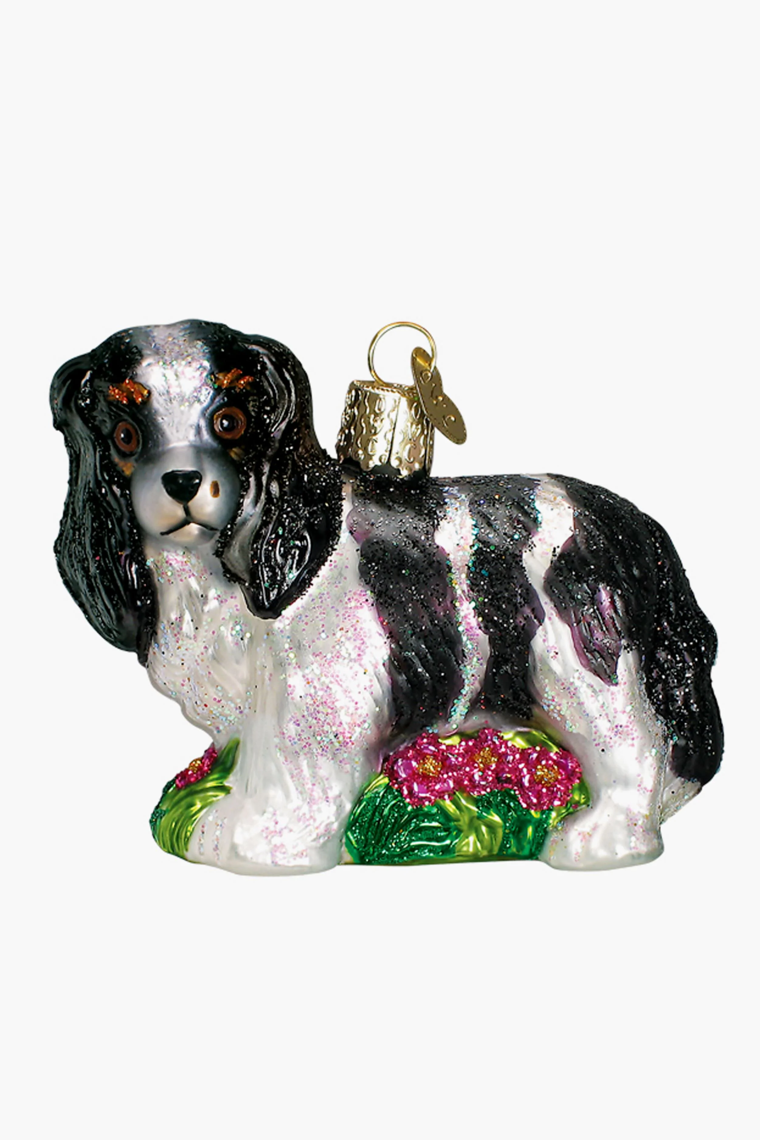 Black and White King Charles Spaniel Ornament - Image 2