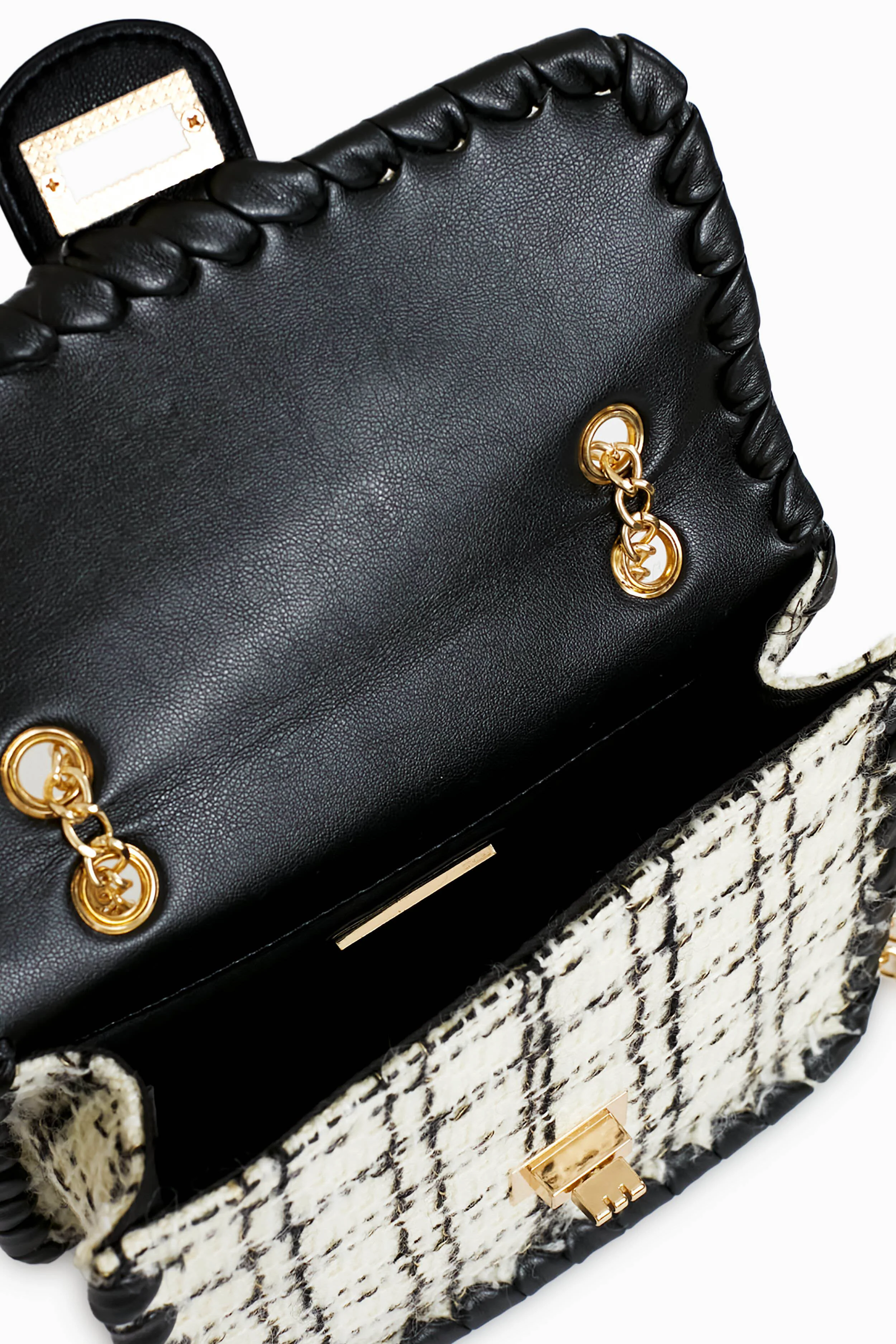 Black and White Tweed Marjorie Bag - Image 6