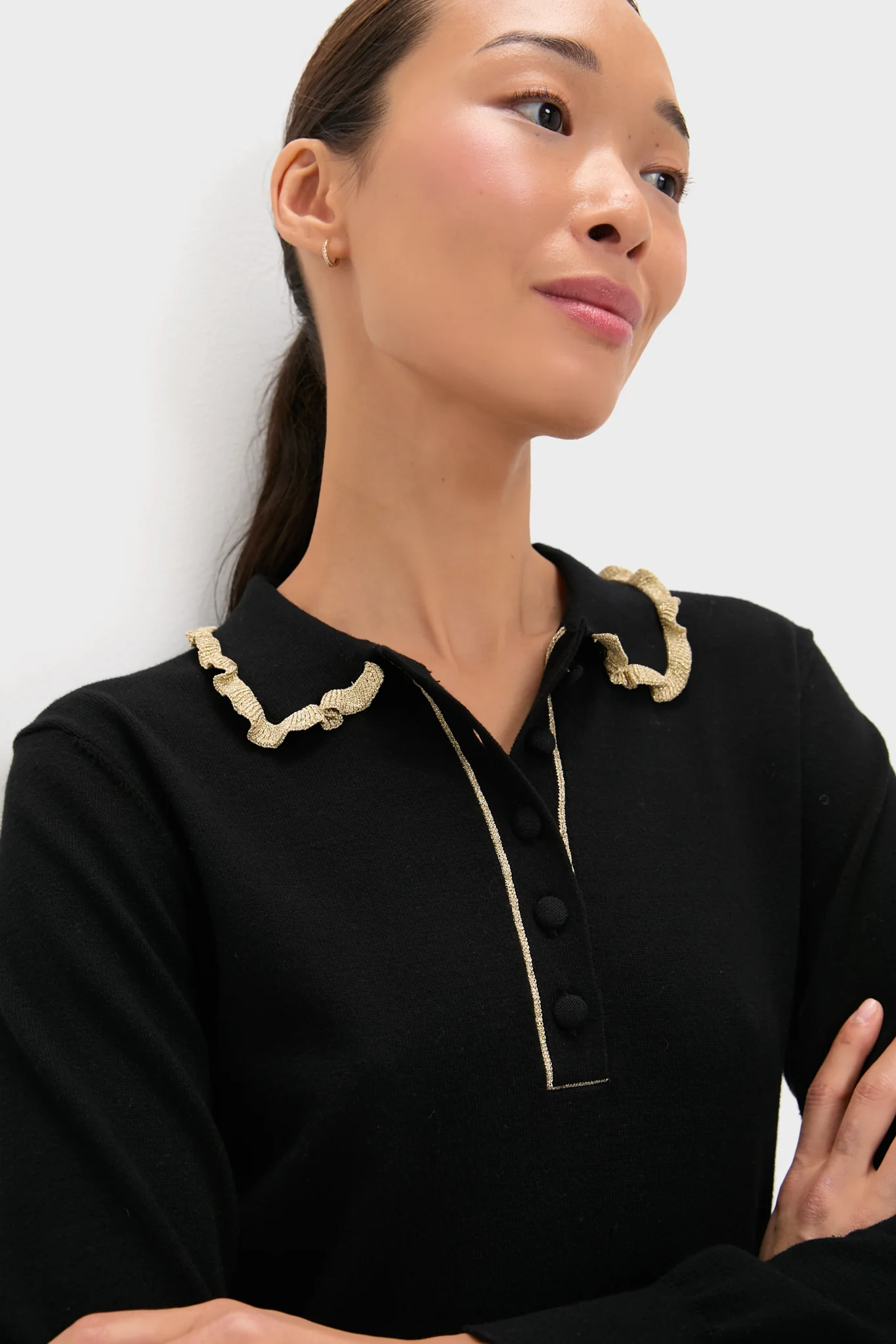 Black Annalane Collared Sweater - Image 5