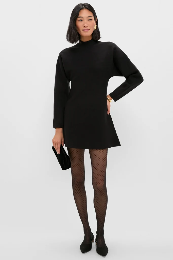Black Anzu Puplum Sweater Mini Dress - Image 2