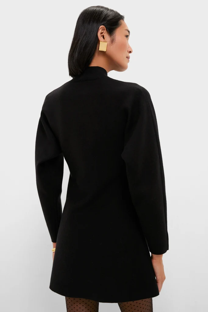 Black Anzu Puplum Sweater Mini Dress - Image 4