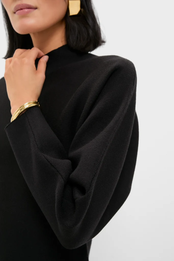Black Anzu Puplum Sweater Mini Dress - Image 5