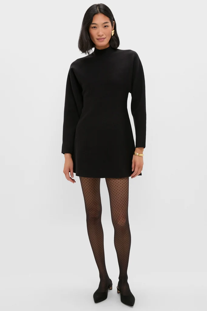 Black Anzu Puplum Sweater Mini Dress - Image 6