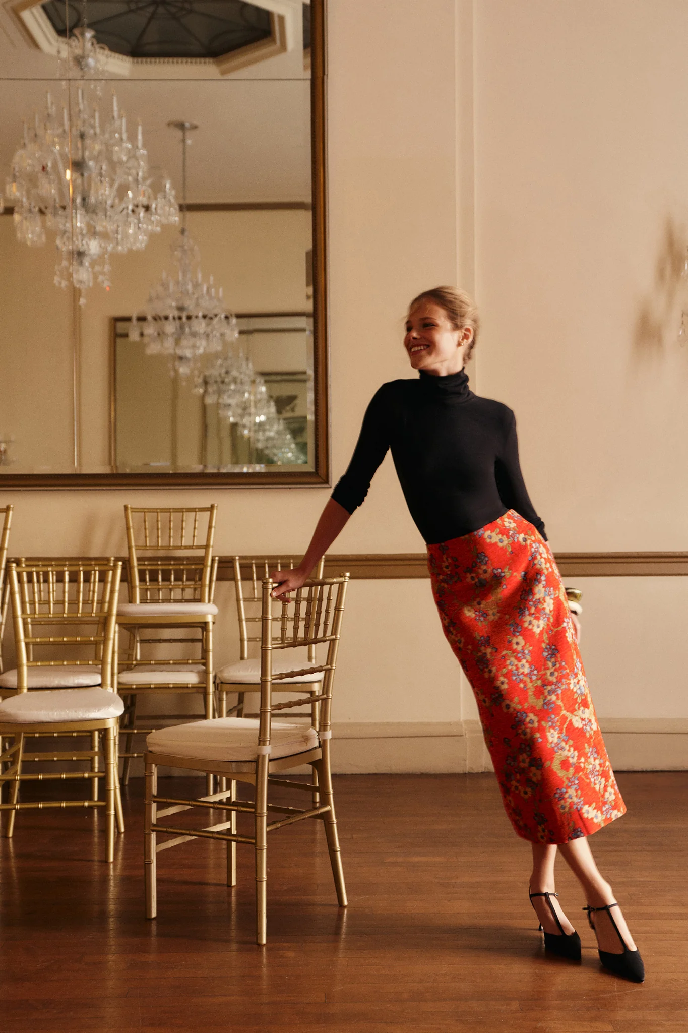 Black Arlo Ribbed Turtleneck - Image 2