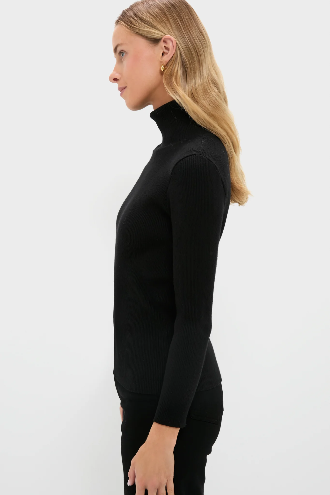 Black Arlo Ribbed Turtleneck - Image 4