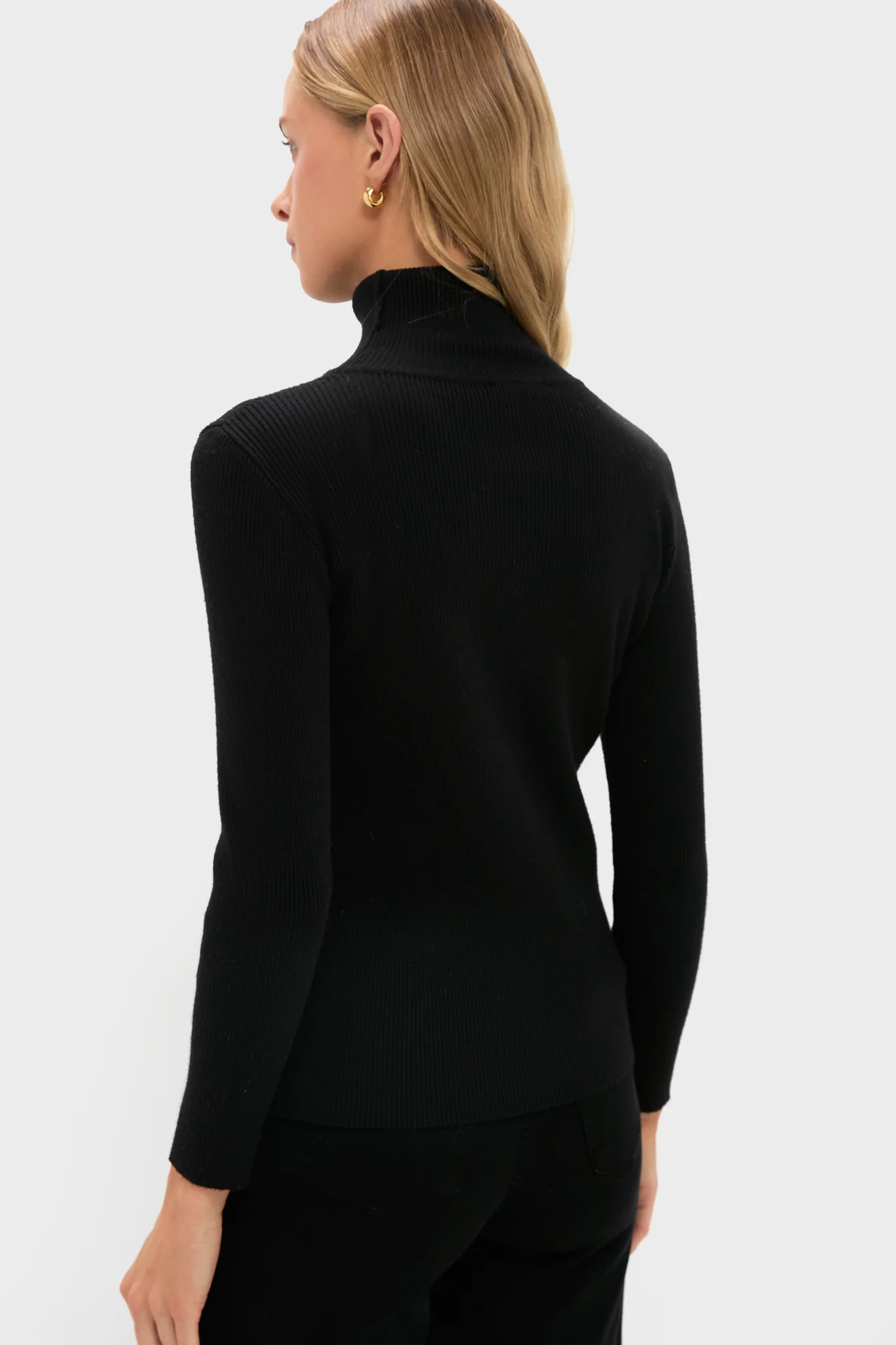 Black Arlo Ribbed Turtleneck - Image 5