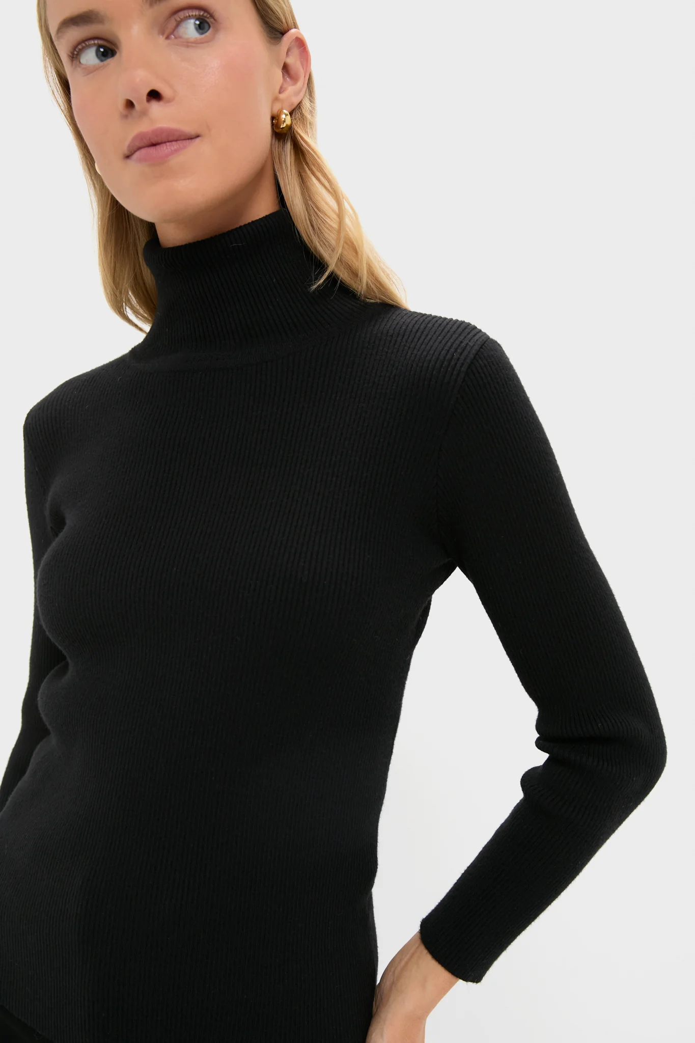 Black Arlo Ribbed Turtleneck - Image 6