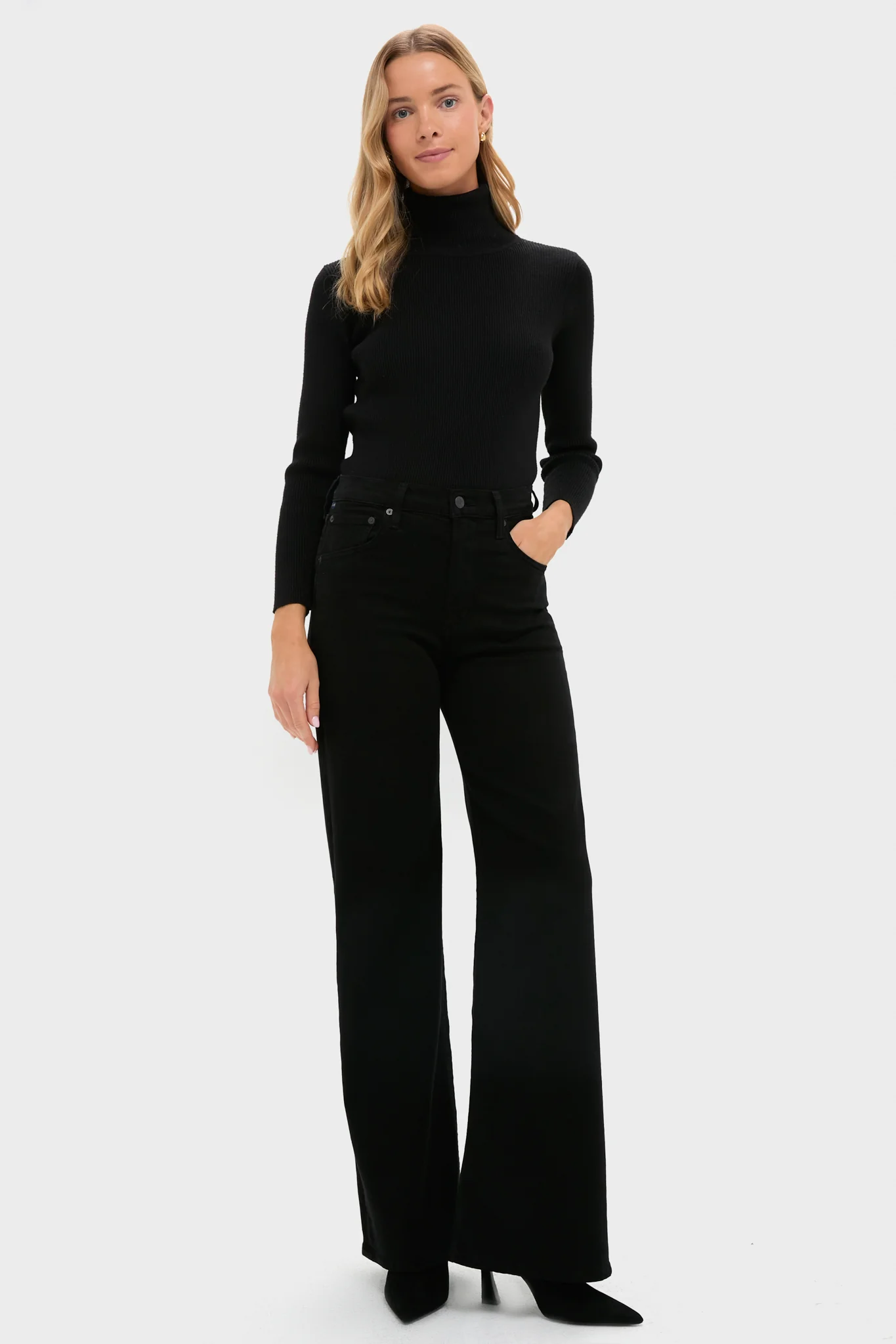 Black Arlo Ribbed Turtleneck - Image 7