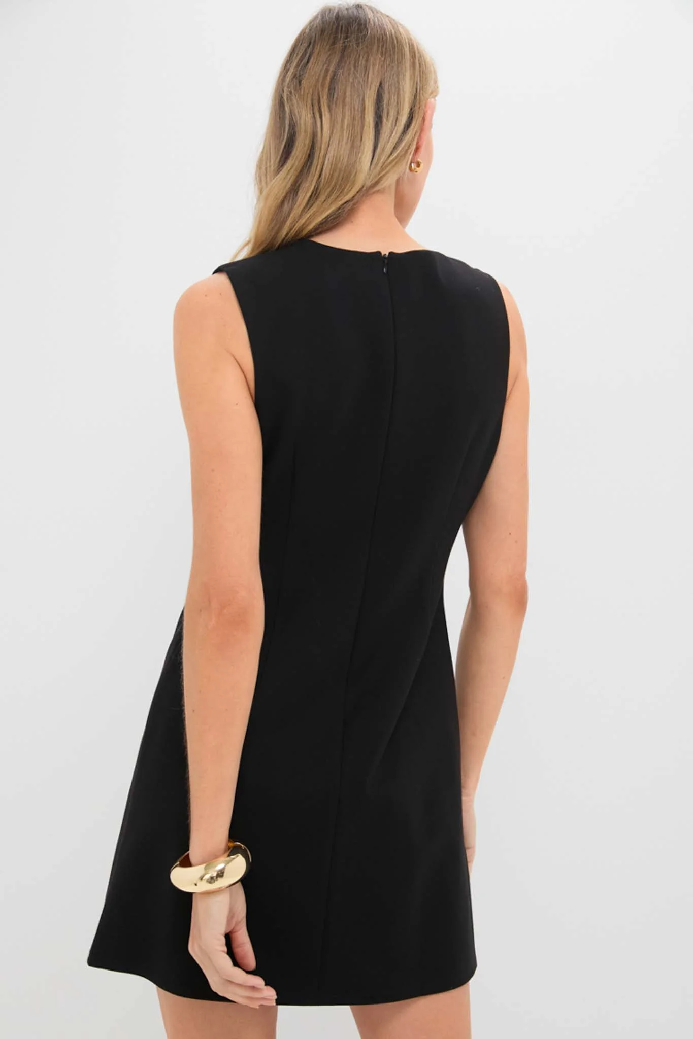 Black Asymmetrical Angelique Mini Dress - Image 5